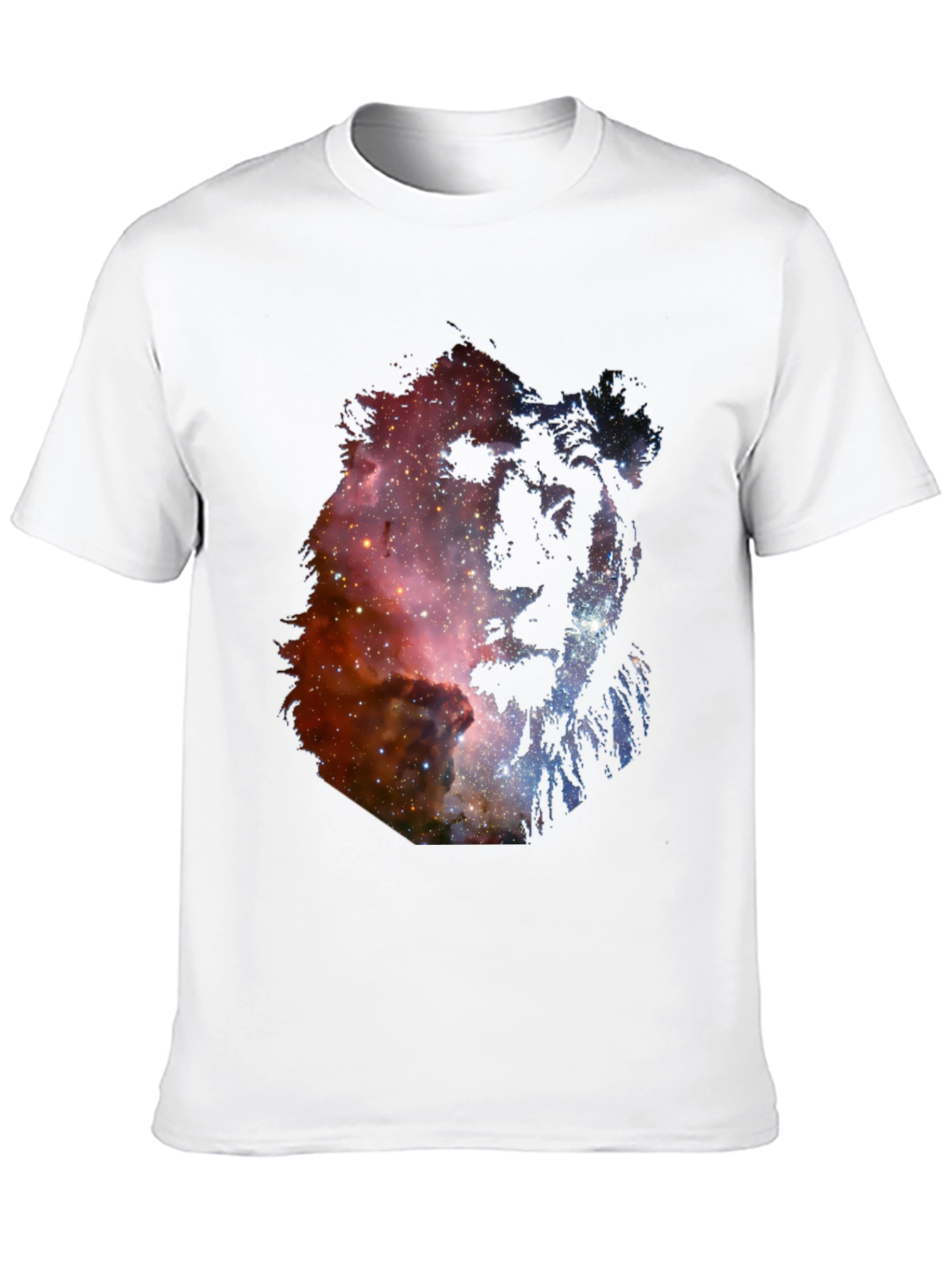Galaxy Lion Graphic Tee - Unisex Black T-Shirt