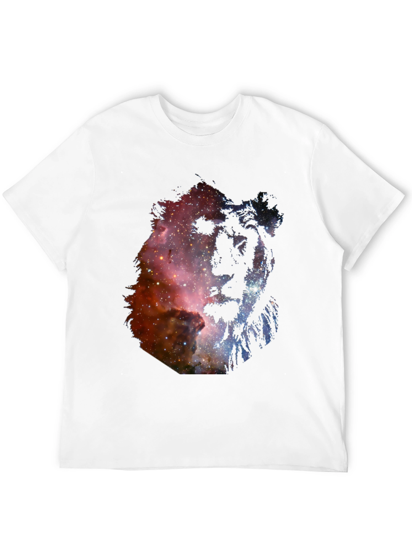 Galaxy Lion Graphic Tee - Unisex Black T-Shirt