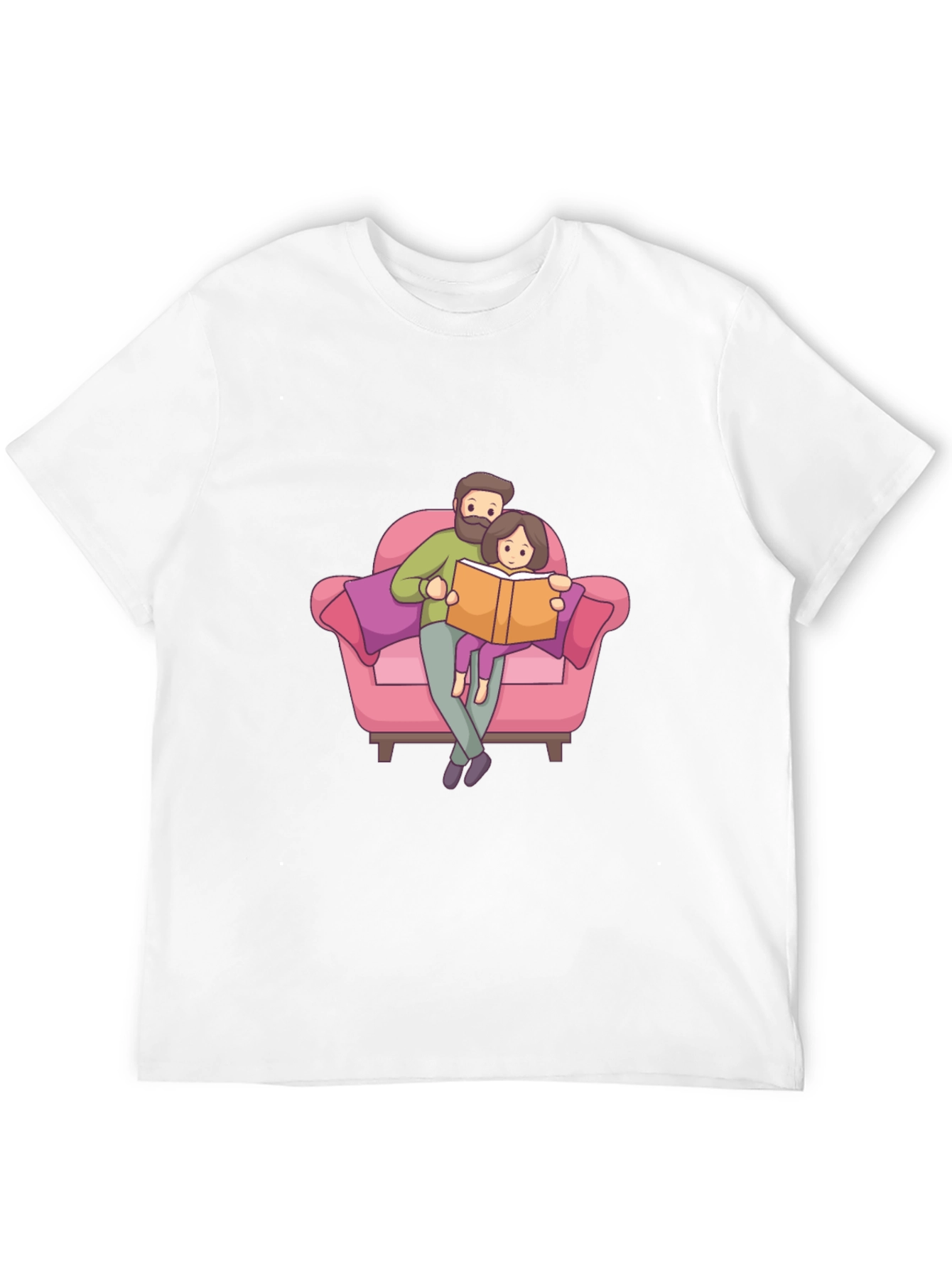 Dad & Daughter Reading Book T-Shirt