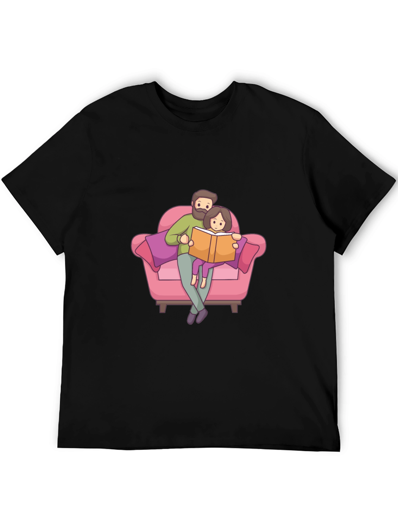 Dad & Daughter Reading Book T-Shirt