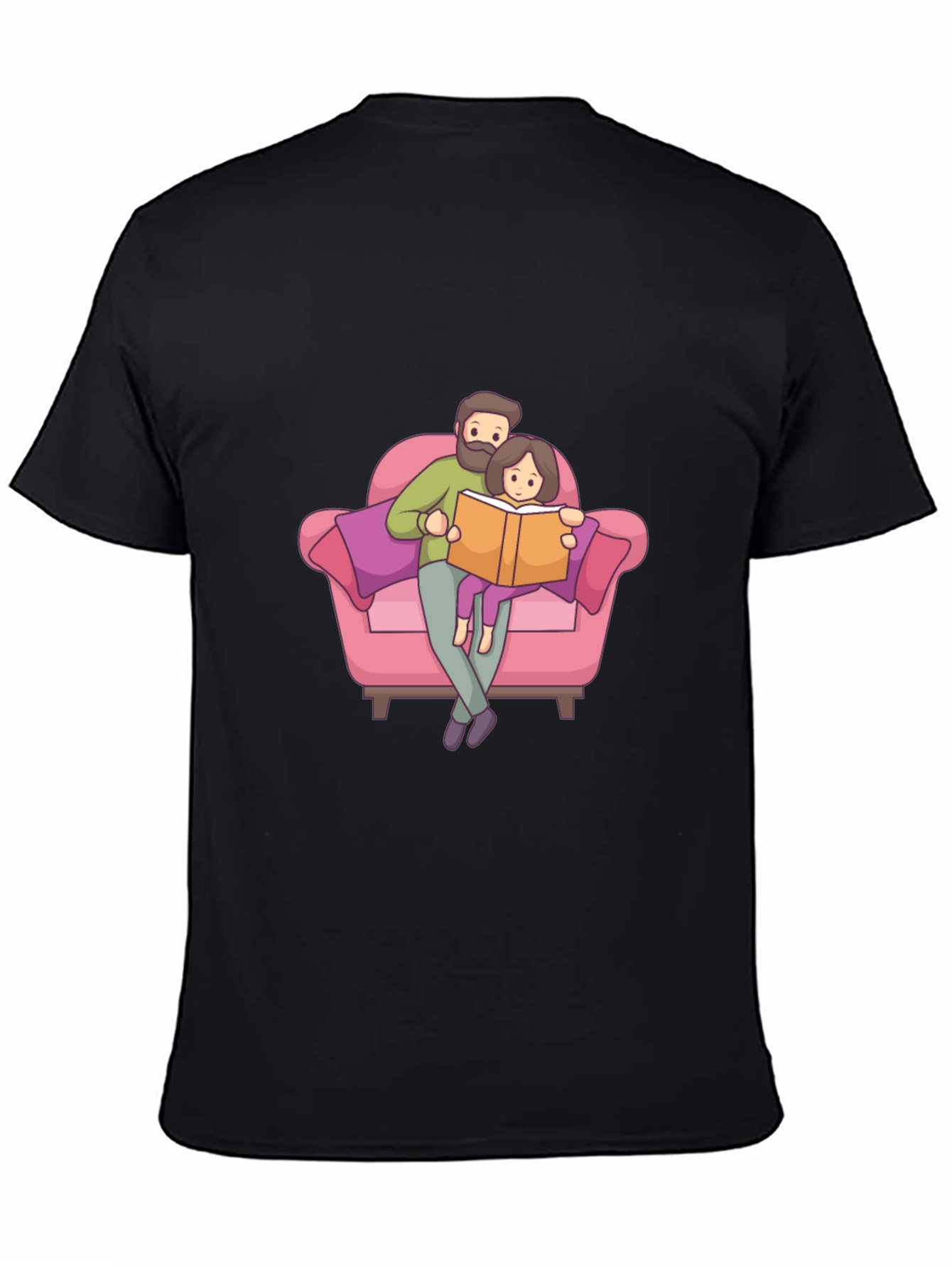 Dad & Daughter Reading Book T-Shirt