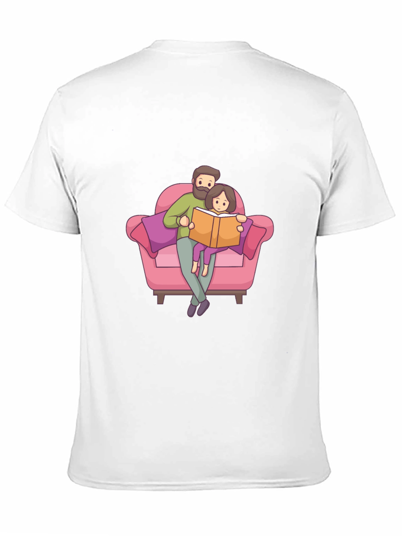 Dad & Daughter Reading Book T-Shirt