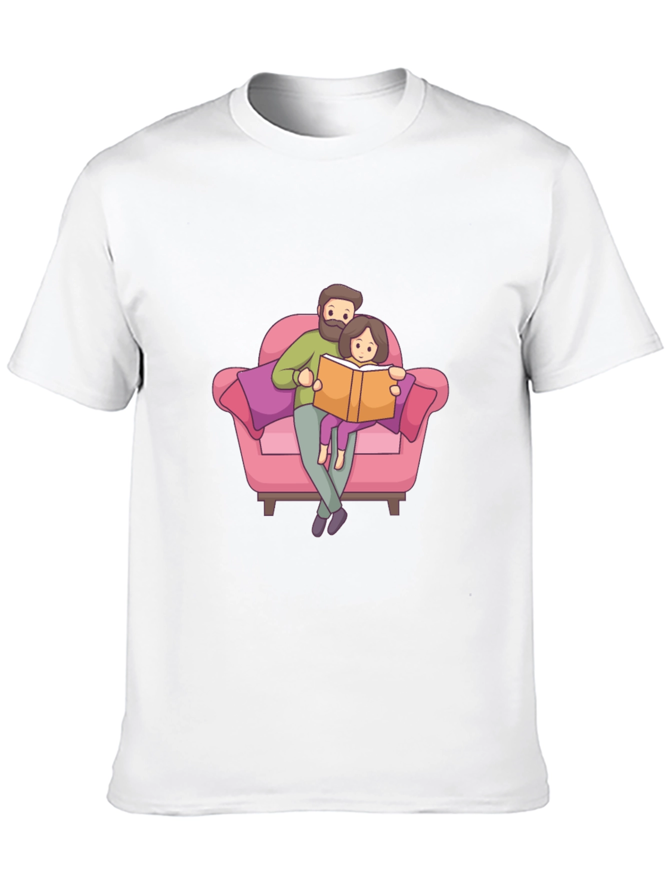 Dad & Daughter Reading Book T-Shirt