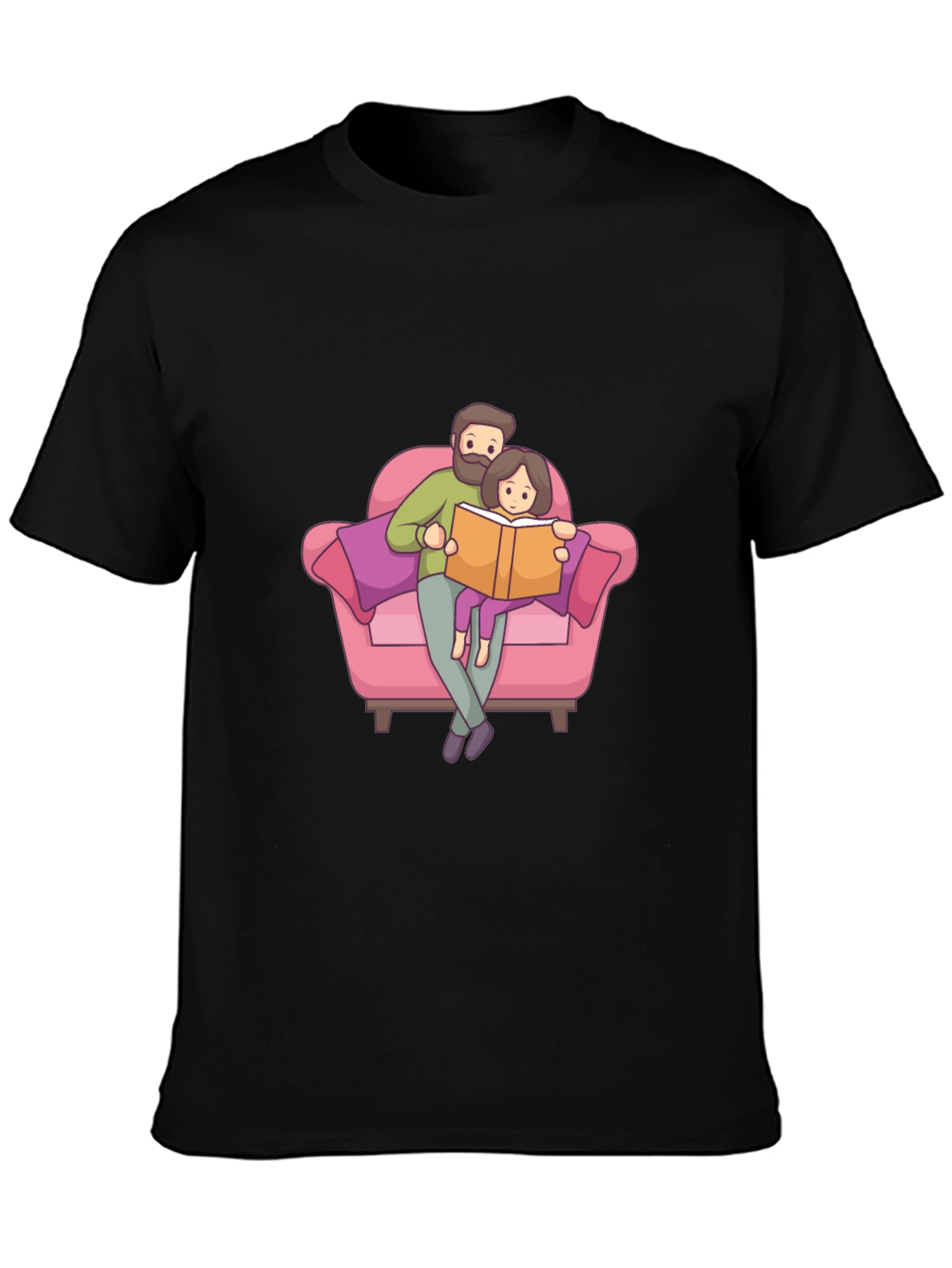Dad & Daughter Reading Book T-Shirt