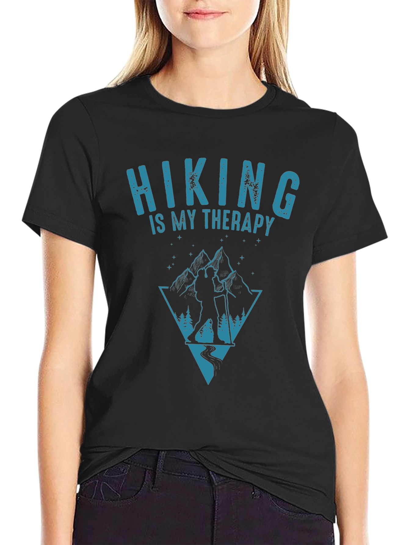 Hiking is My Therapy Tee - Adventure T-Shirt