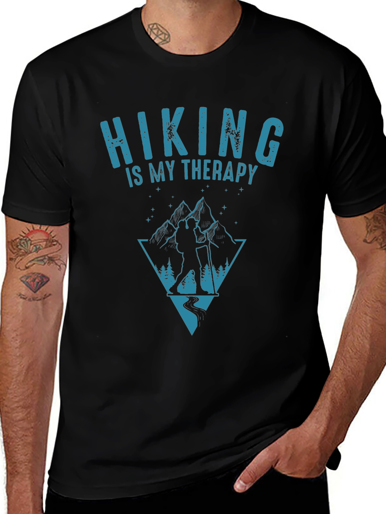 Hiking is My Therapy Tee - Adventure T-Shirt