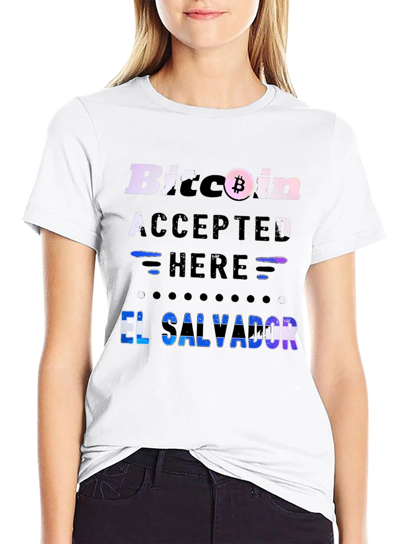 Bitcoin Accepted Here T-Shirt - El Salvador