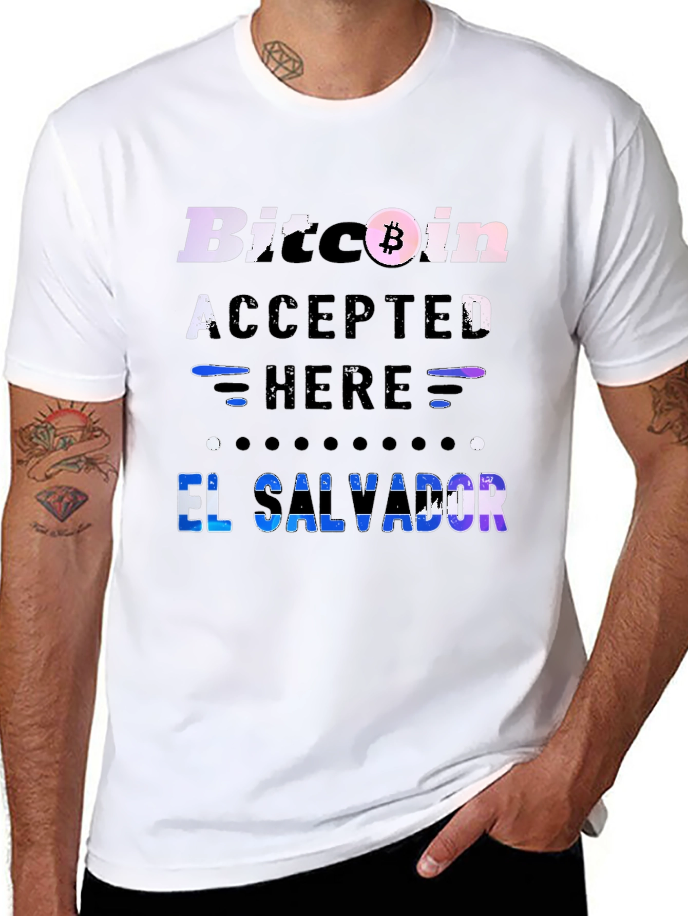 Bitcoin Accepted Here T-Shirt - El Salvador