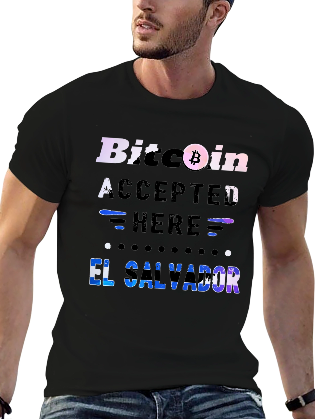 Bitcoin Accepted Here T-Shirt - El Salvador
