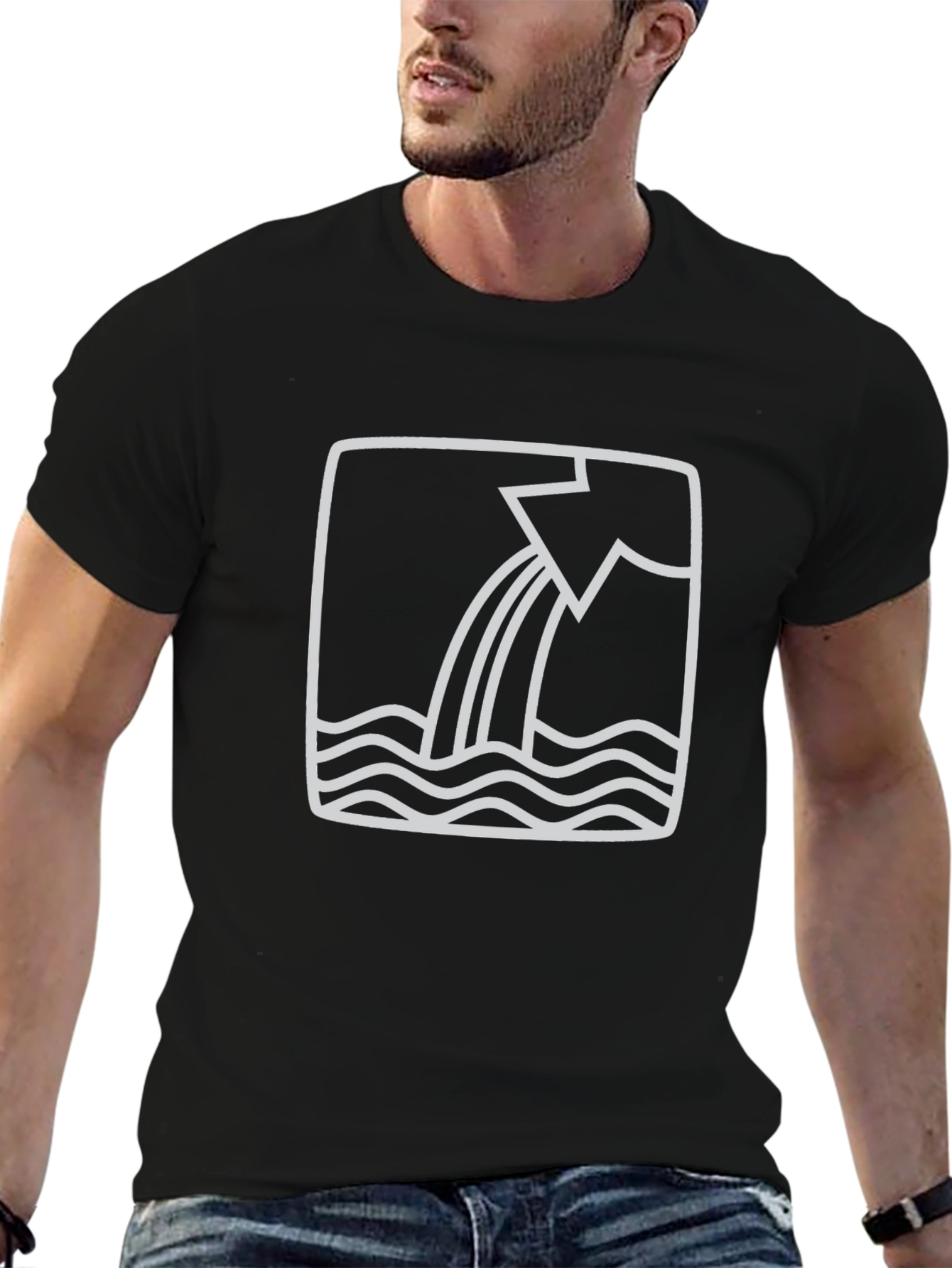 Abstract Water Flow Graphic Tee