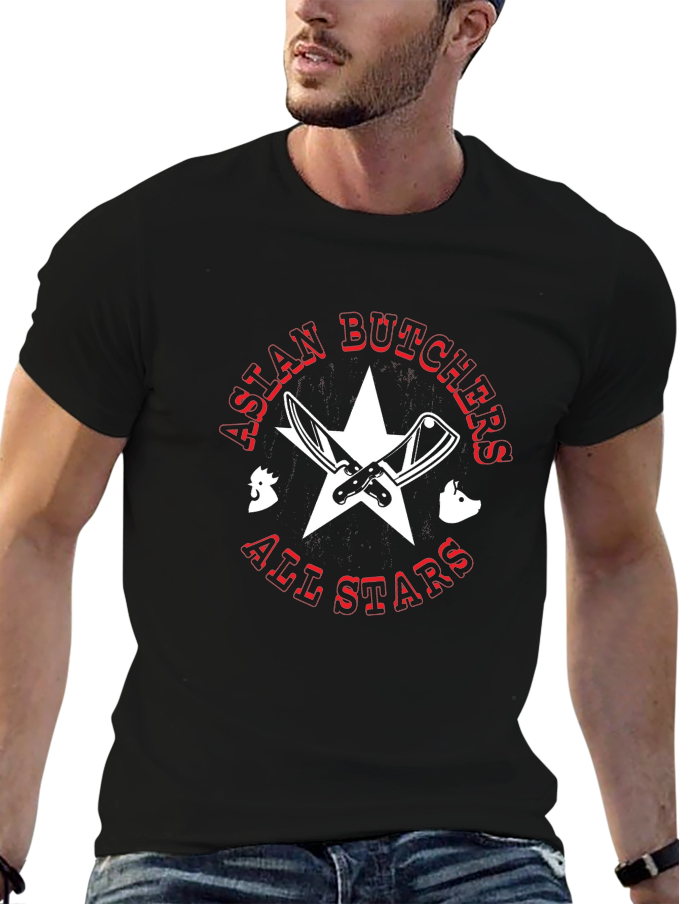Asian Butchers All Stars Black T-Shirt