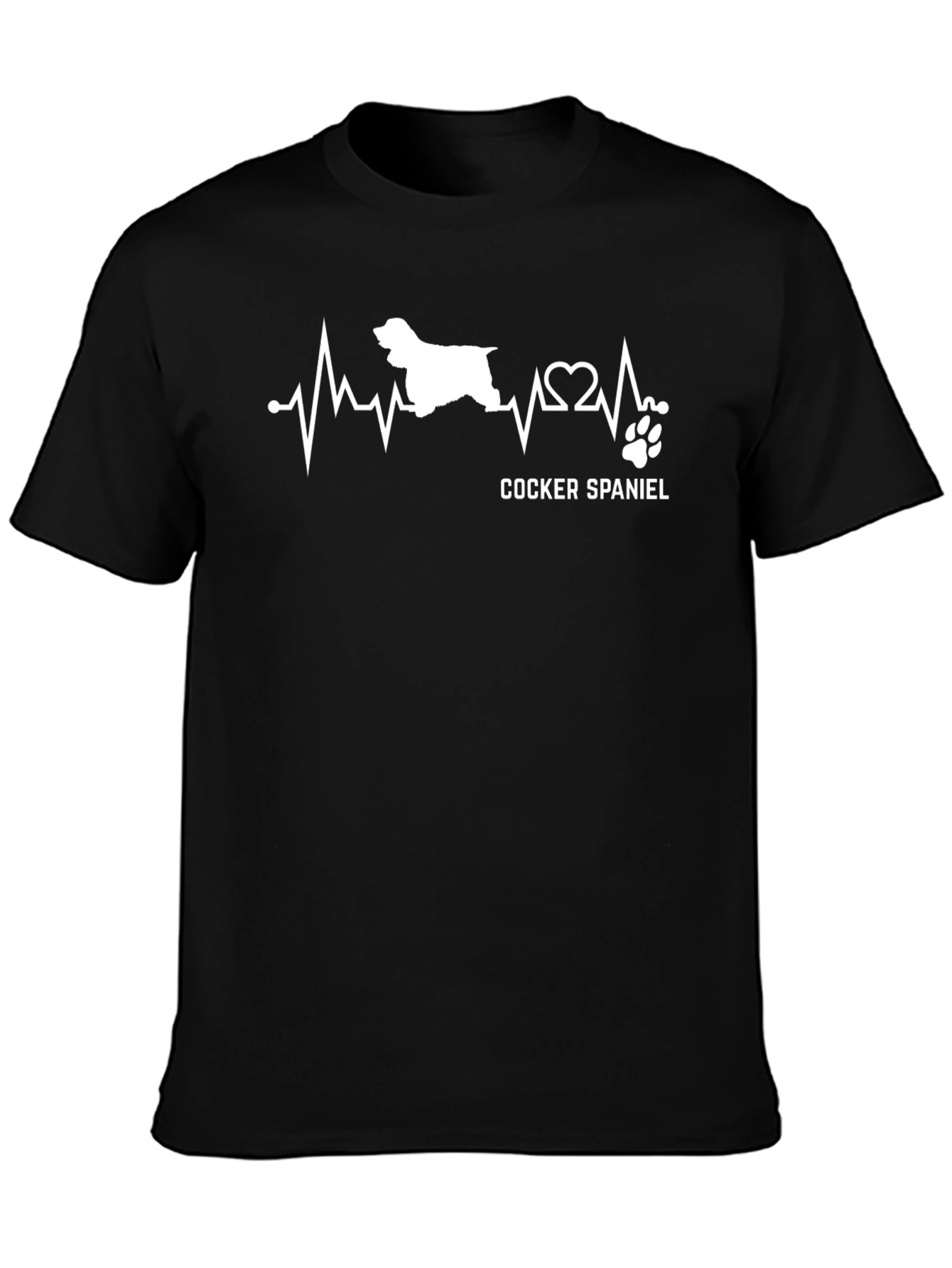 Cocker Spaniel Heartbeat T-Shirt Dog Lover Tee