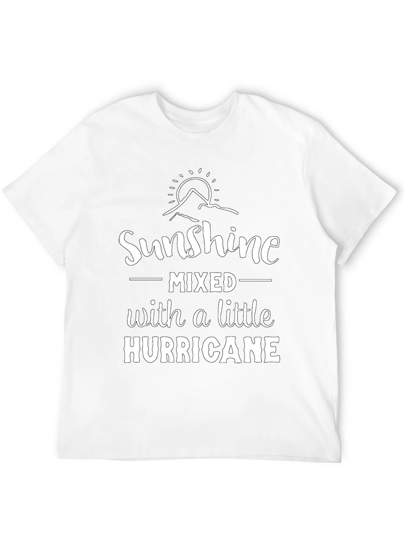 Sunshine Hurricane Graphic Tee - Black Casual Shirt