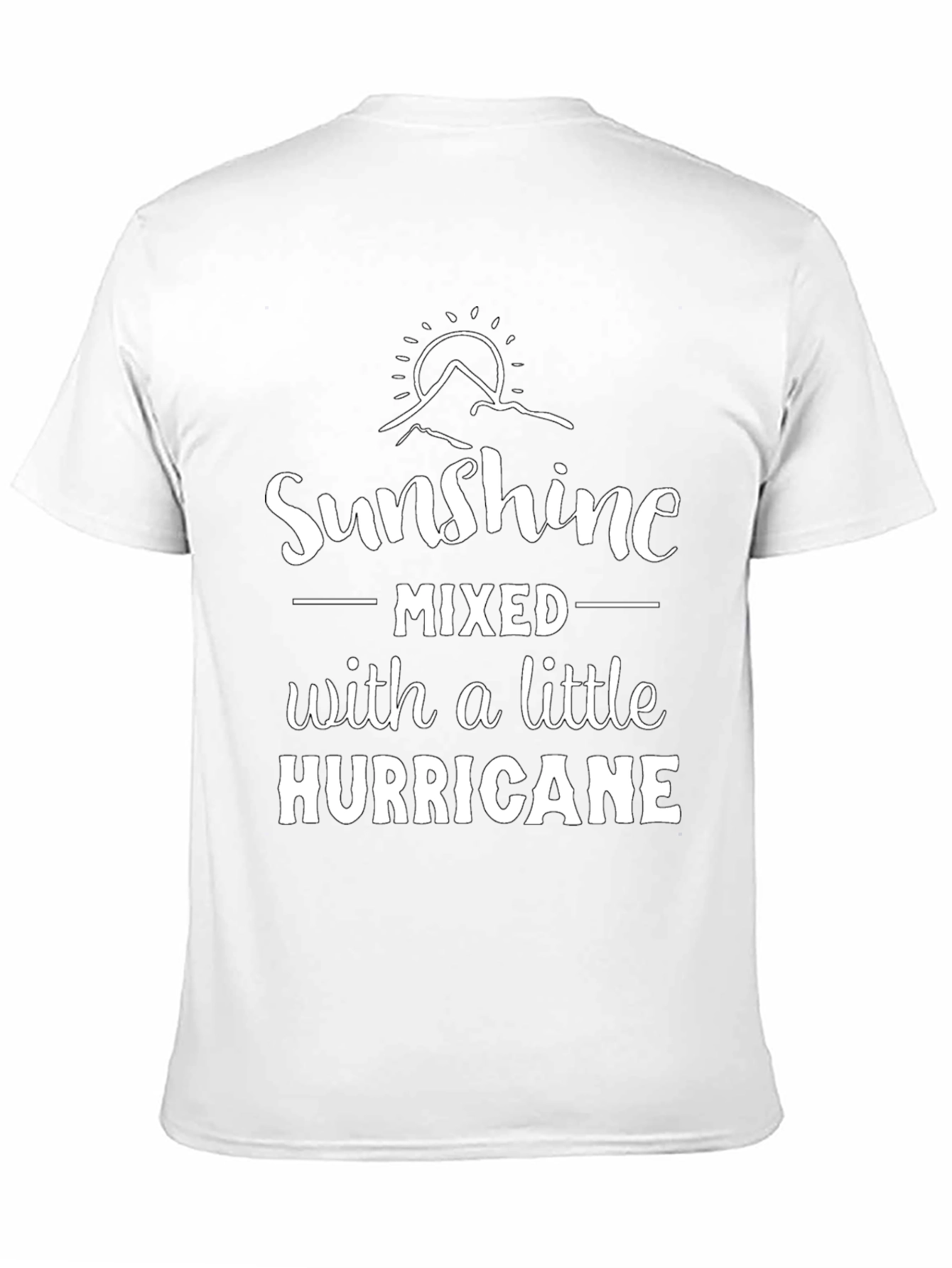 Sunshine Hurricane Graphic Tee - Black Casual Shirt