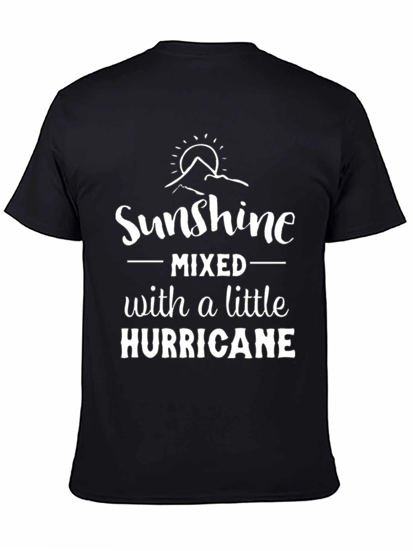 Sunshine Hurricane Graphic Tee - Black Casual Shirt
