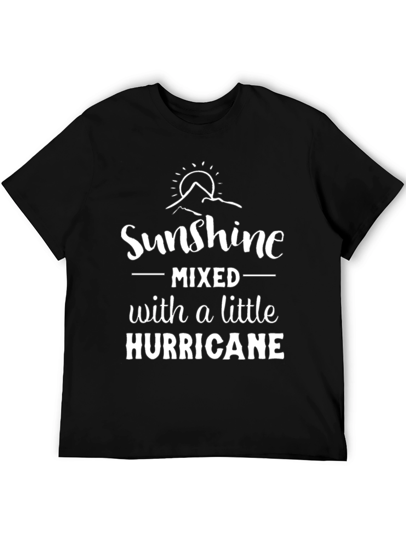 Sunshine Hurricane Graphic Tee - Black Casual Shirt