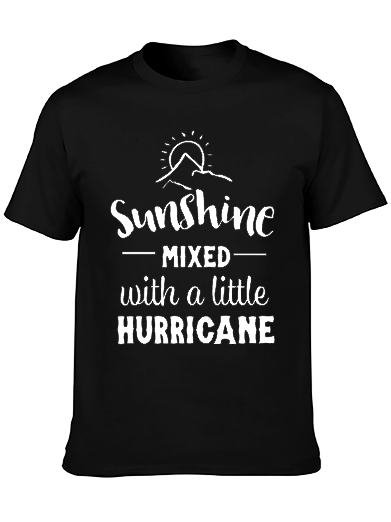 Sunshine Hurricane Graphic Tee - Black Casual Shirt