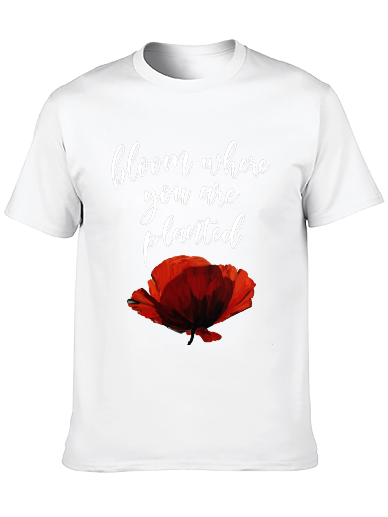 Bloom Where You Are Planted Poppy Graphic Tee