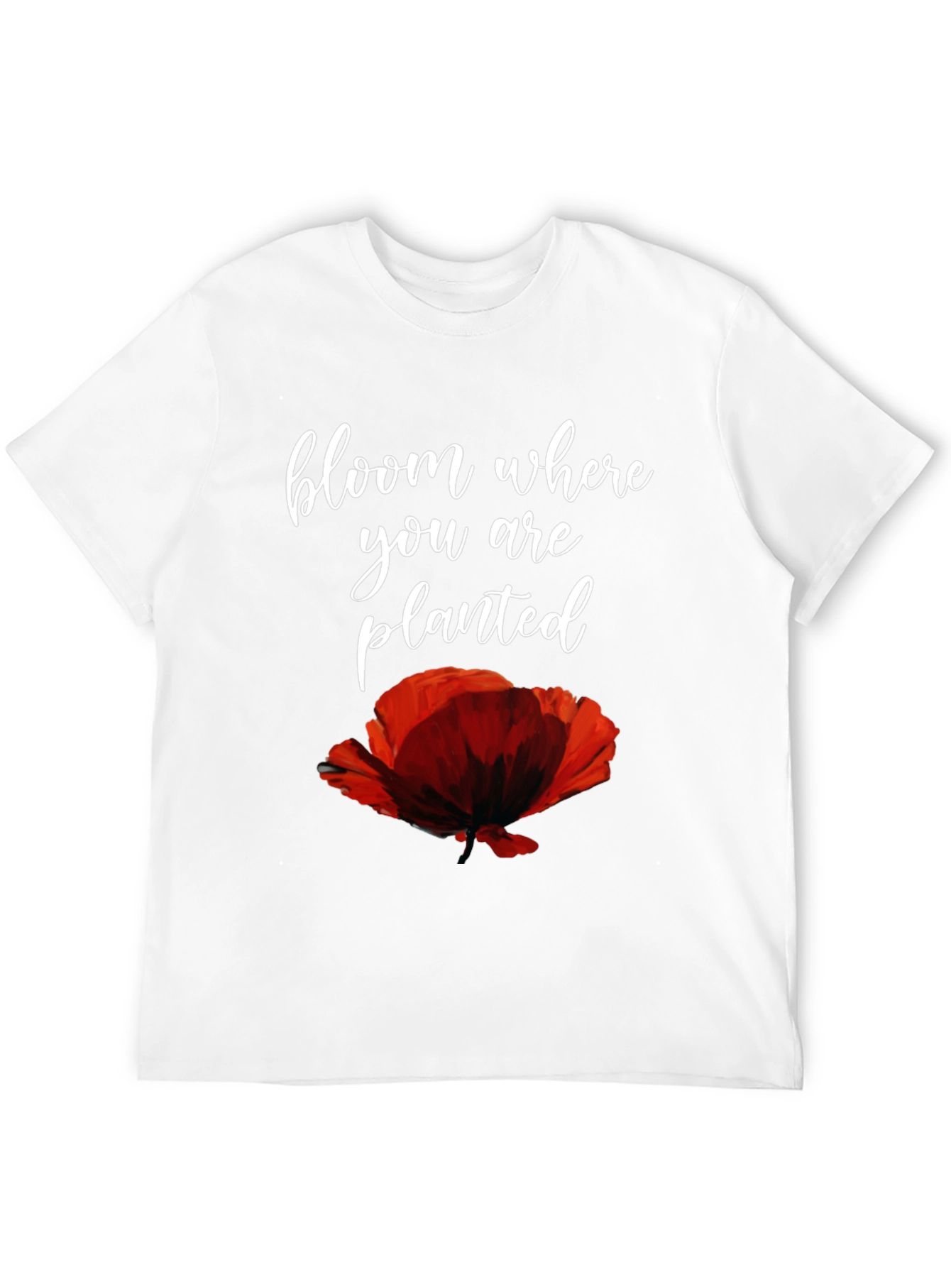 Bloom Where You Are Planted Poppy Graphic Tee