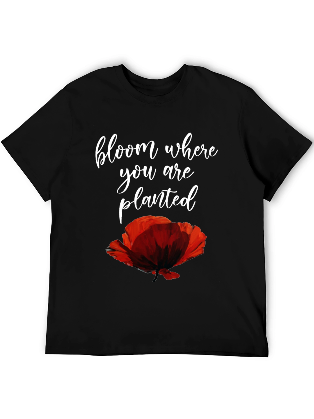 Bloom Where You Are Planted Poppy Graphic Tee