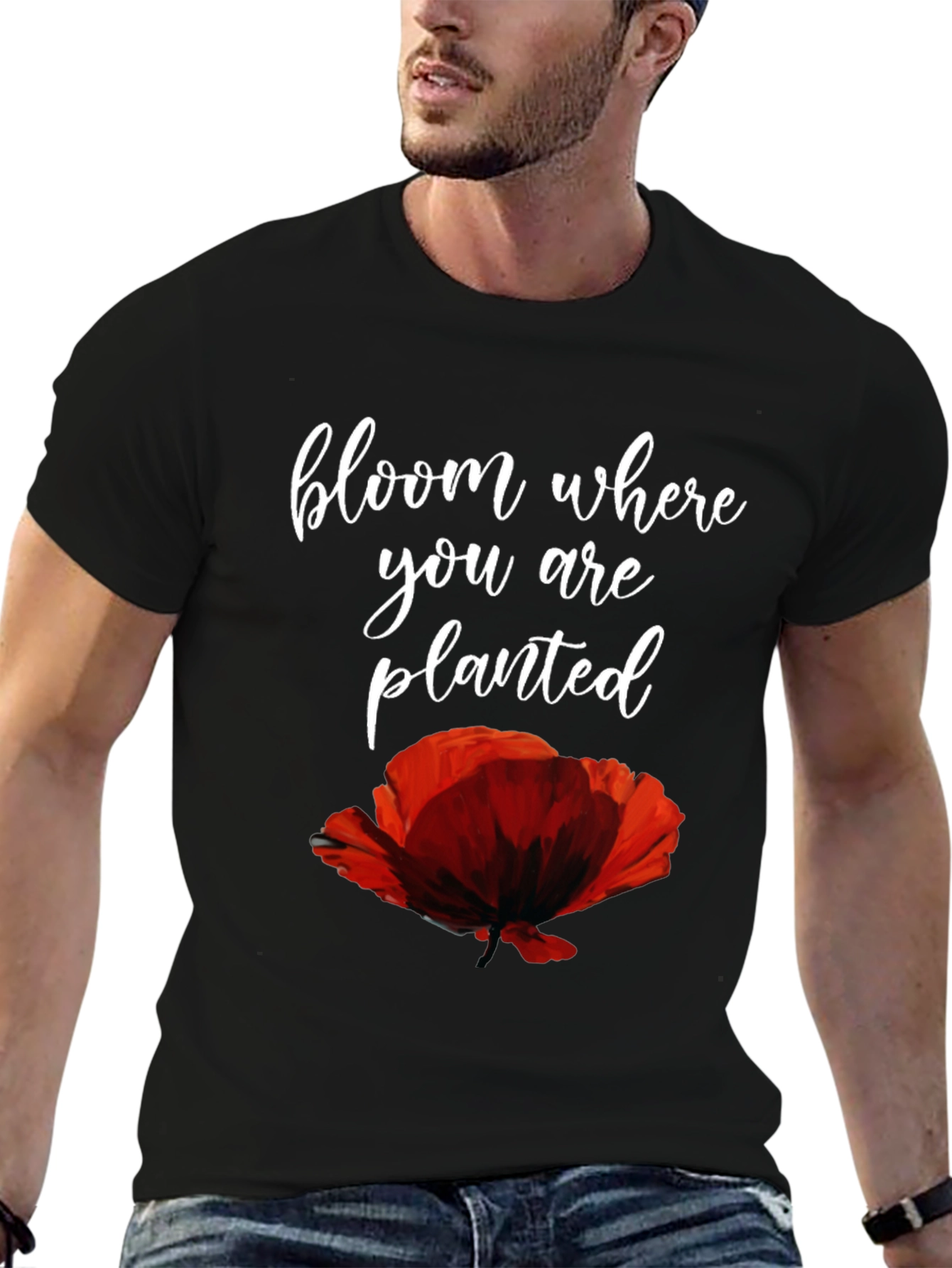 Bloom Where You Are Planted Poppy Graphic Tee