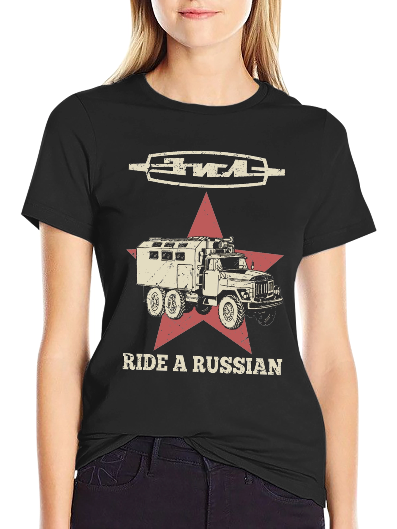 Ride a Russian T-Shirt - Military Truck Tee