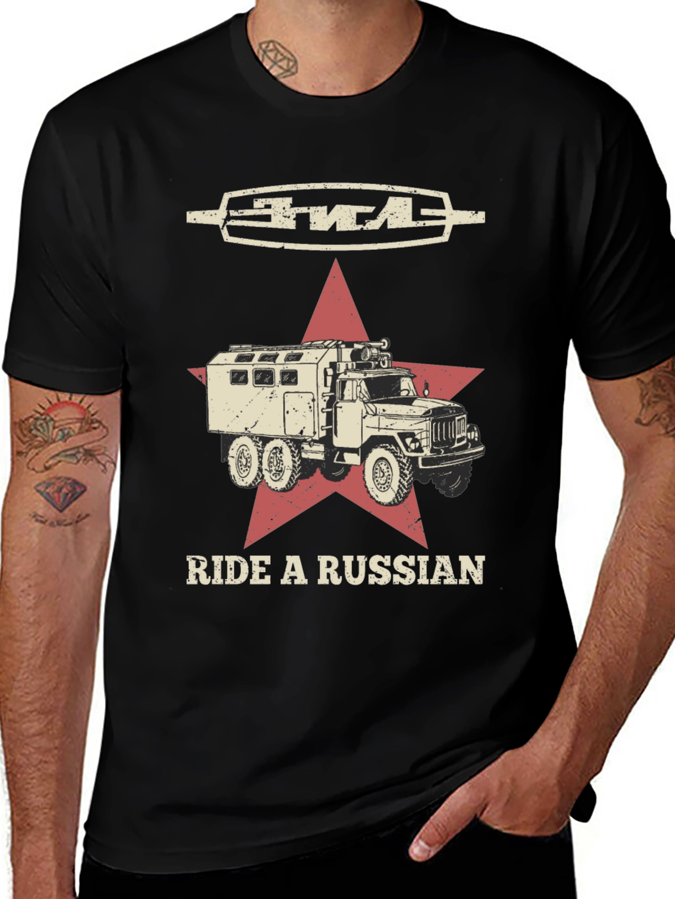Ride a Russian T-Shirt - Military Truck Tee