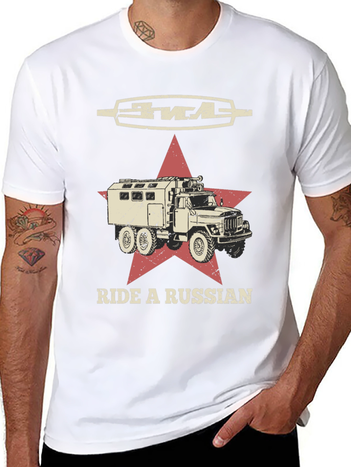 Ride a Russian T-Shirt - Military Truck Tee