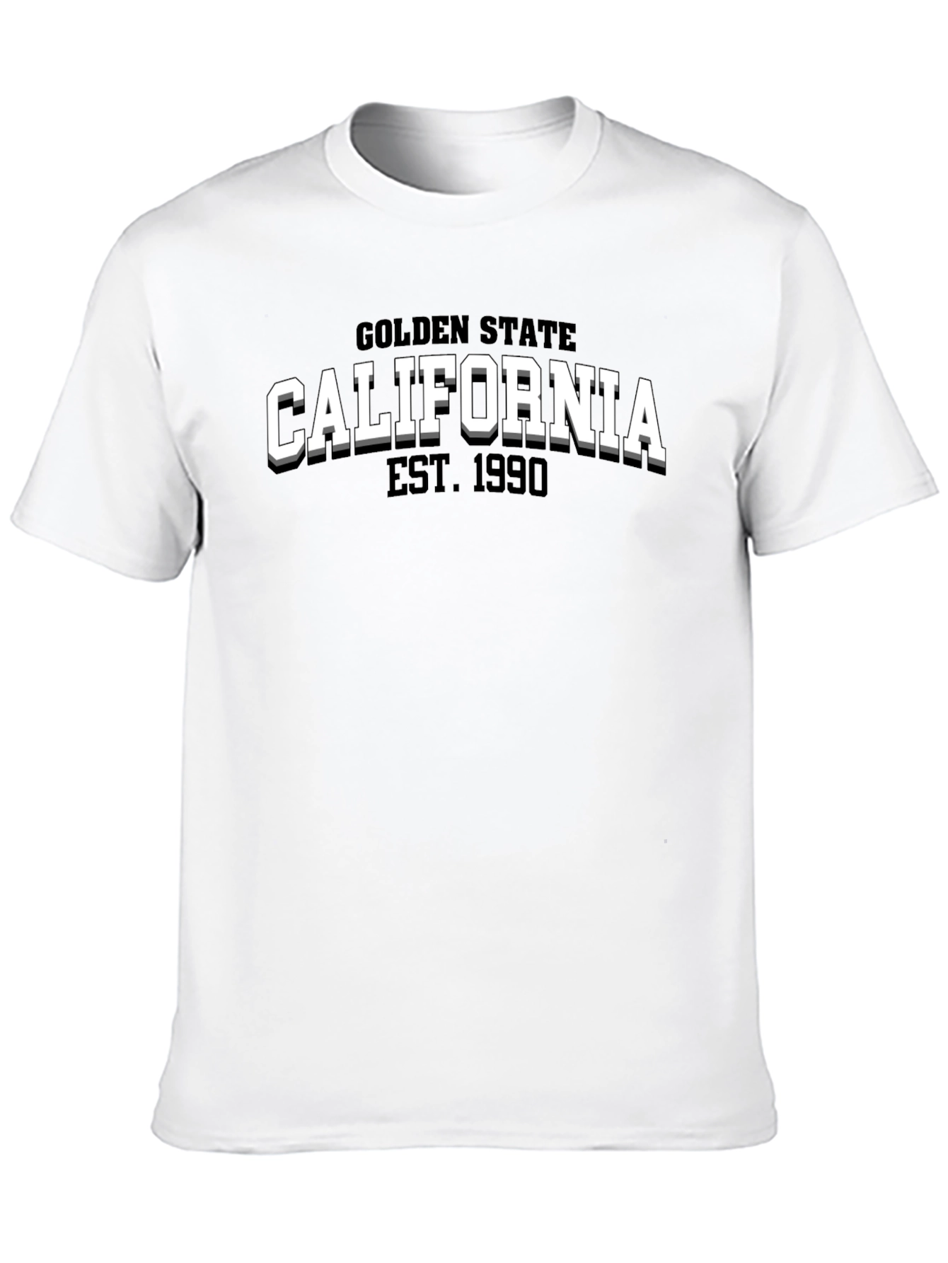 California Golden State Est. 1990 Mens Black T-Shirt