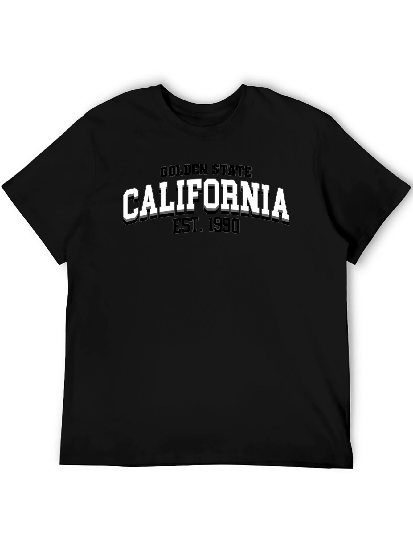 California Golden State Est. 1990 Mens Black T-Shirt