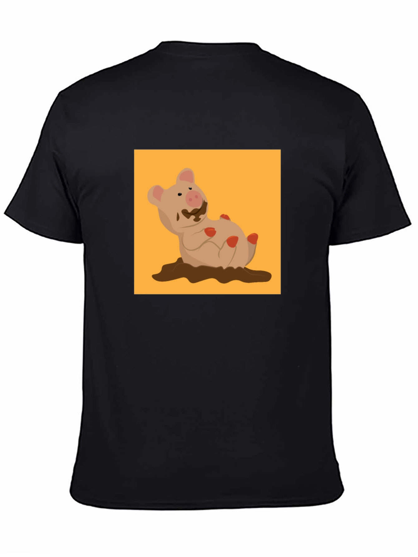 Muddy Pig Graphic Tee - Novelty Cartoon T-Shirt
