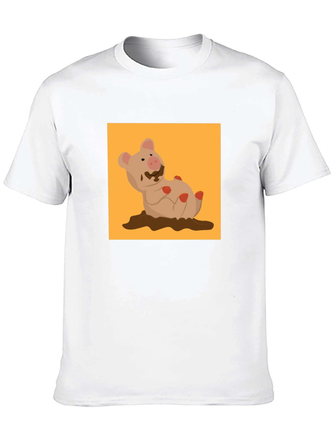 Muddy Pig Graphic Tee - Novelty Cartoon T-Shirt