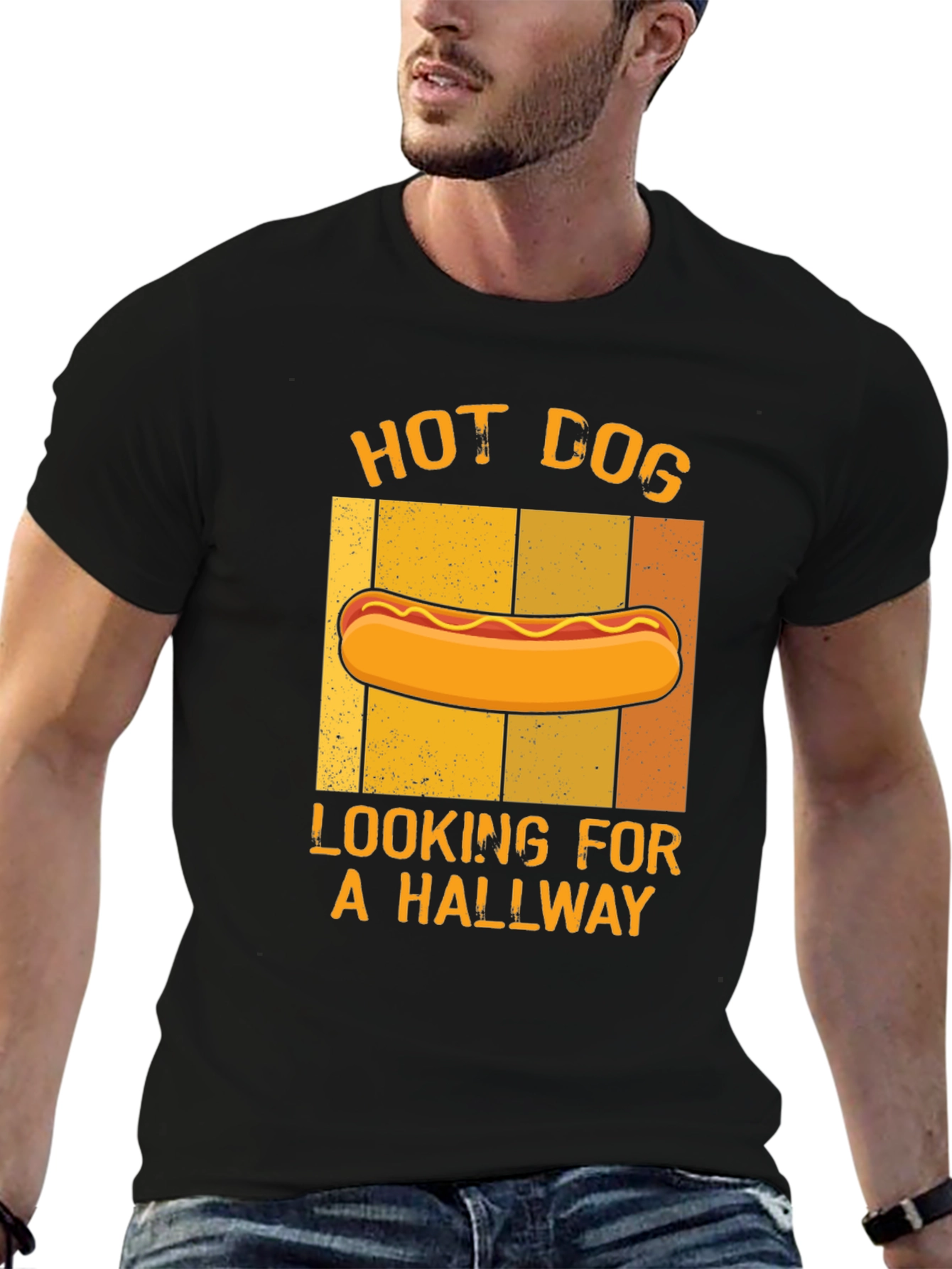 Hot Dog Hallway T-Shirt - Funny Graphic Tee