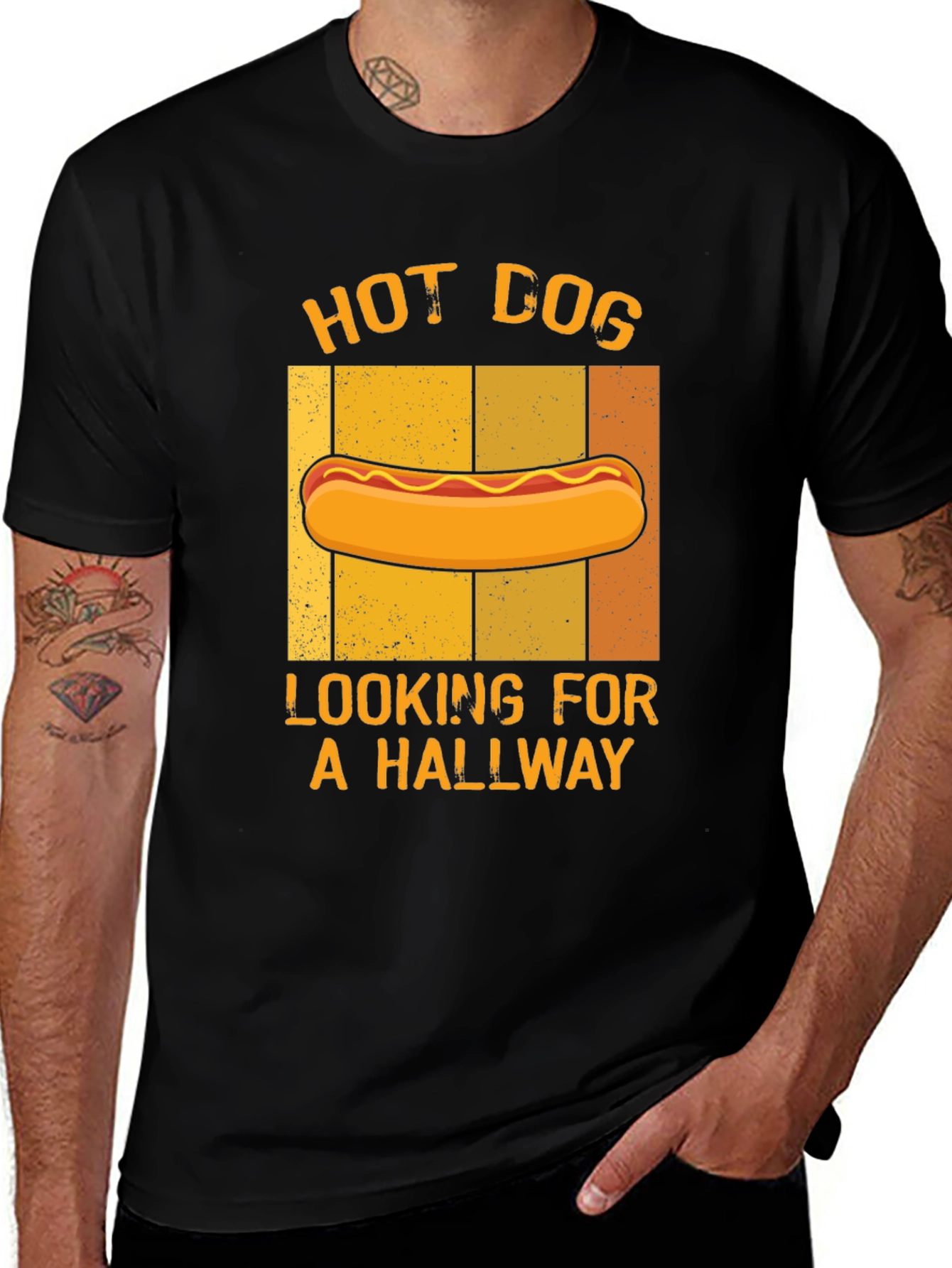 Hot Dog Hallway T-Shirt - Funny Graphic Tee