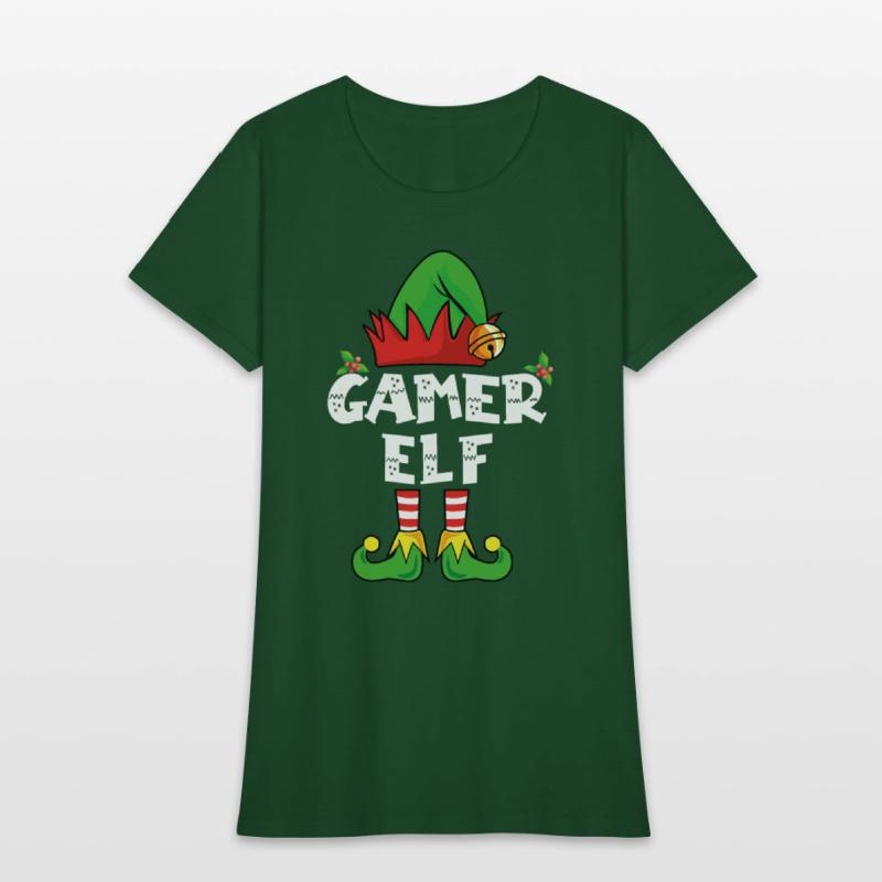 Gamer Elf Family Matching Christmas Video Game