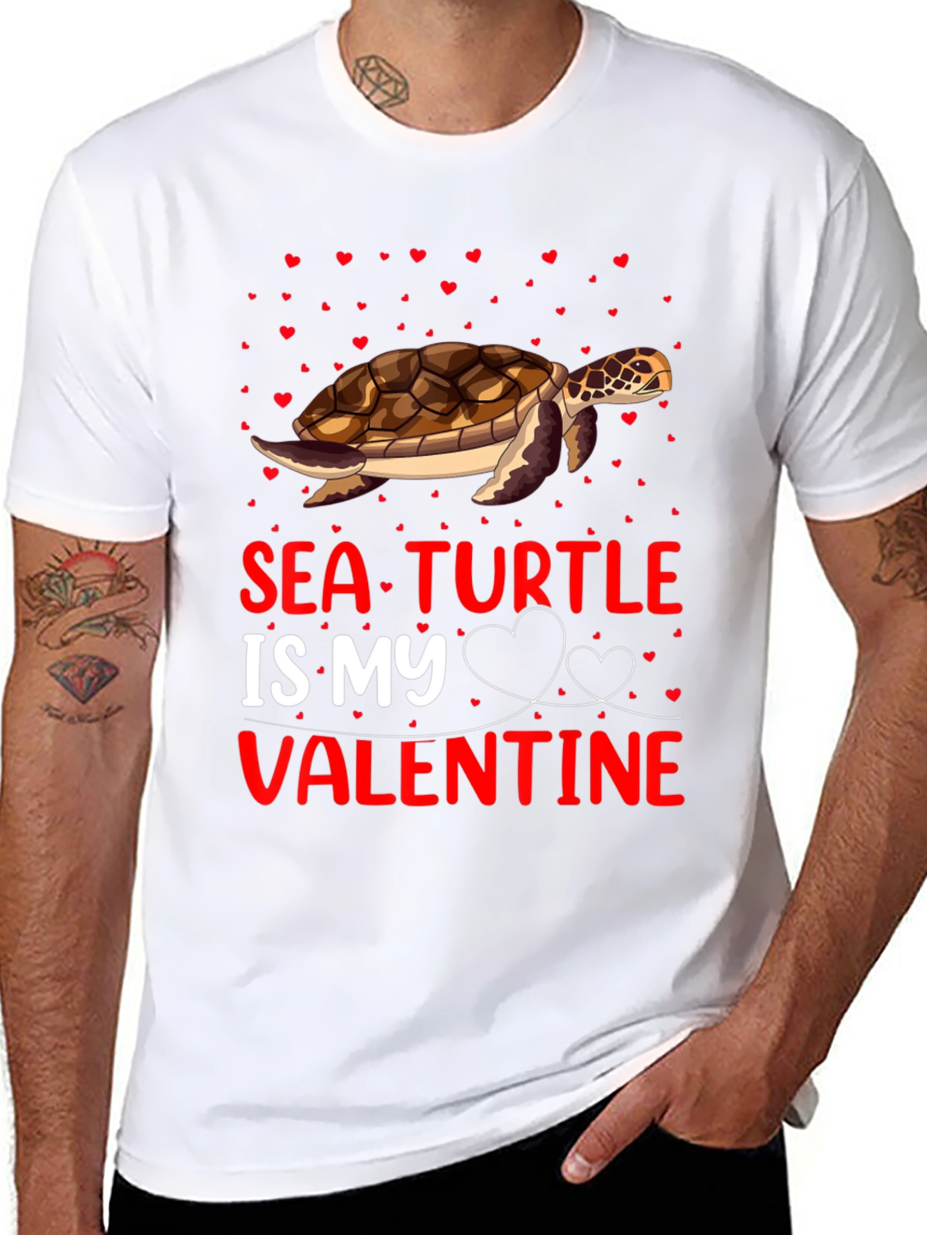 Sea Turtle Valentines Day T-Shirt