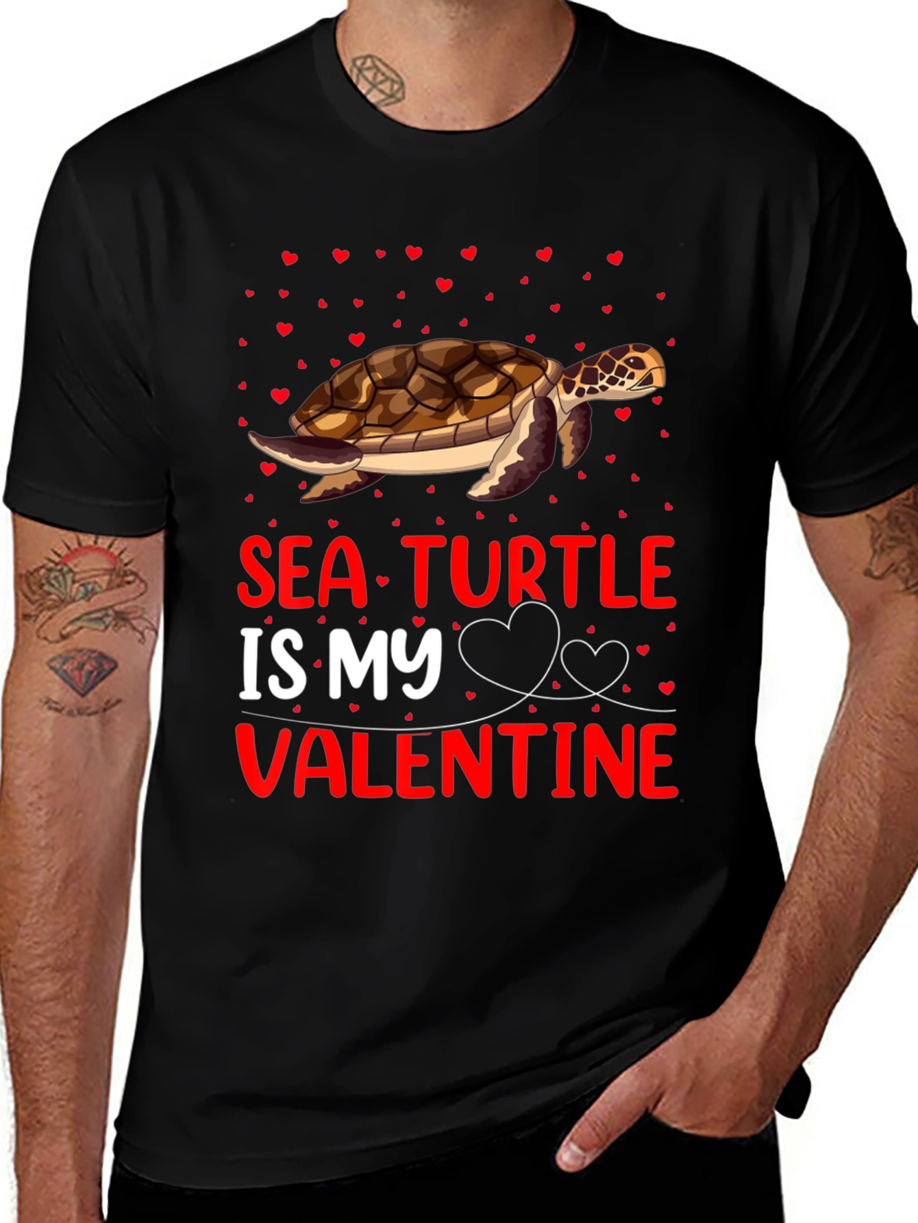 Sea Turtle Valentines Day T-Shirt