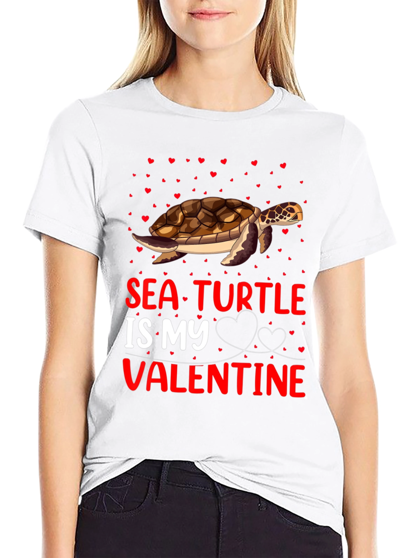 Sea Turtle Valentines Day T-Shirt