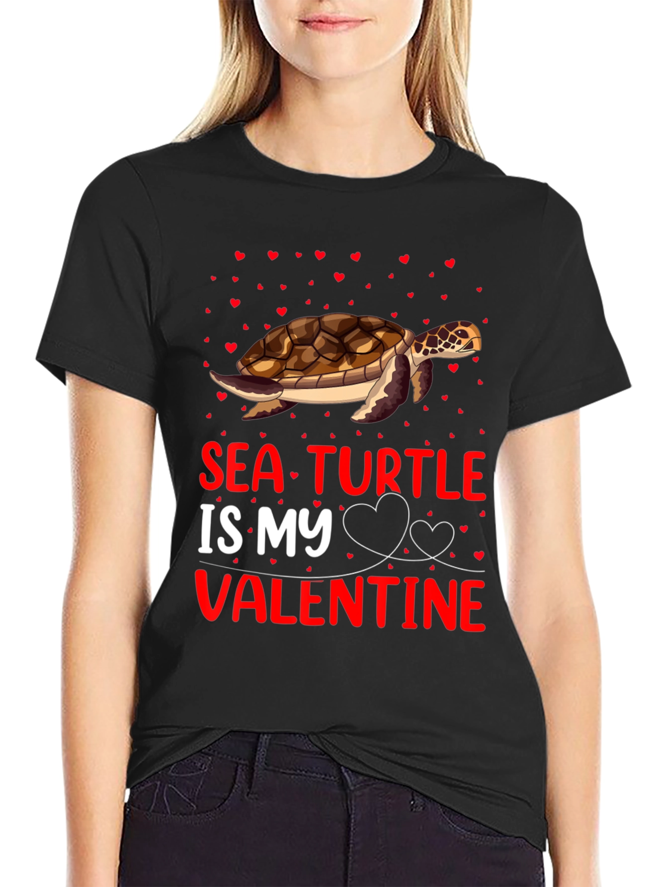 Sea Turtle Valentines Day T-Shirt