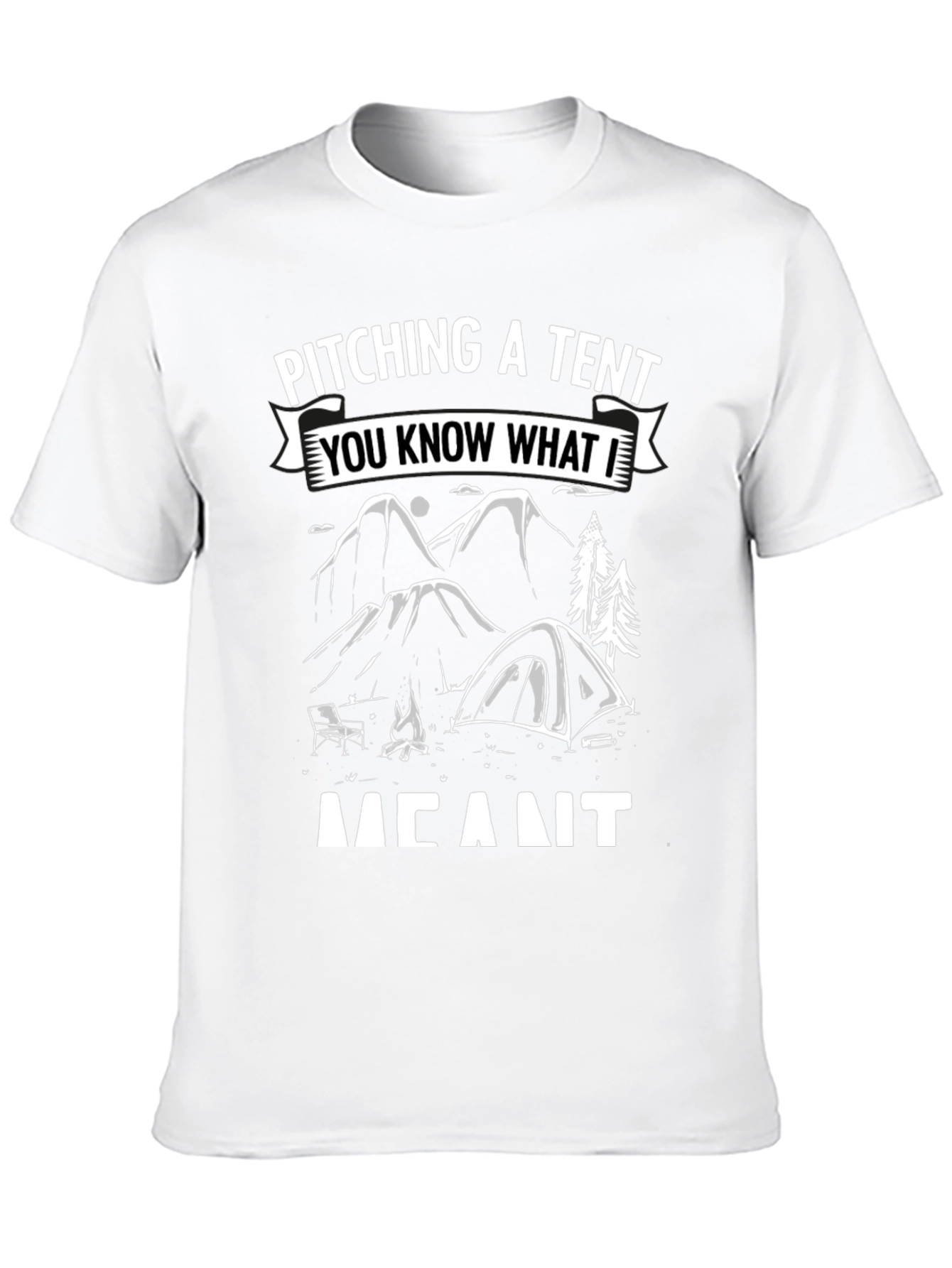 Pitching A Tent Funny Camping T-Shirt