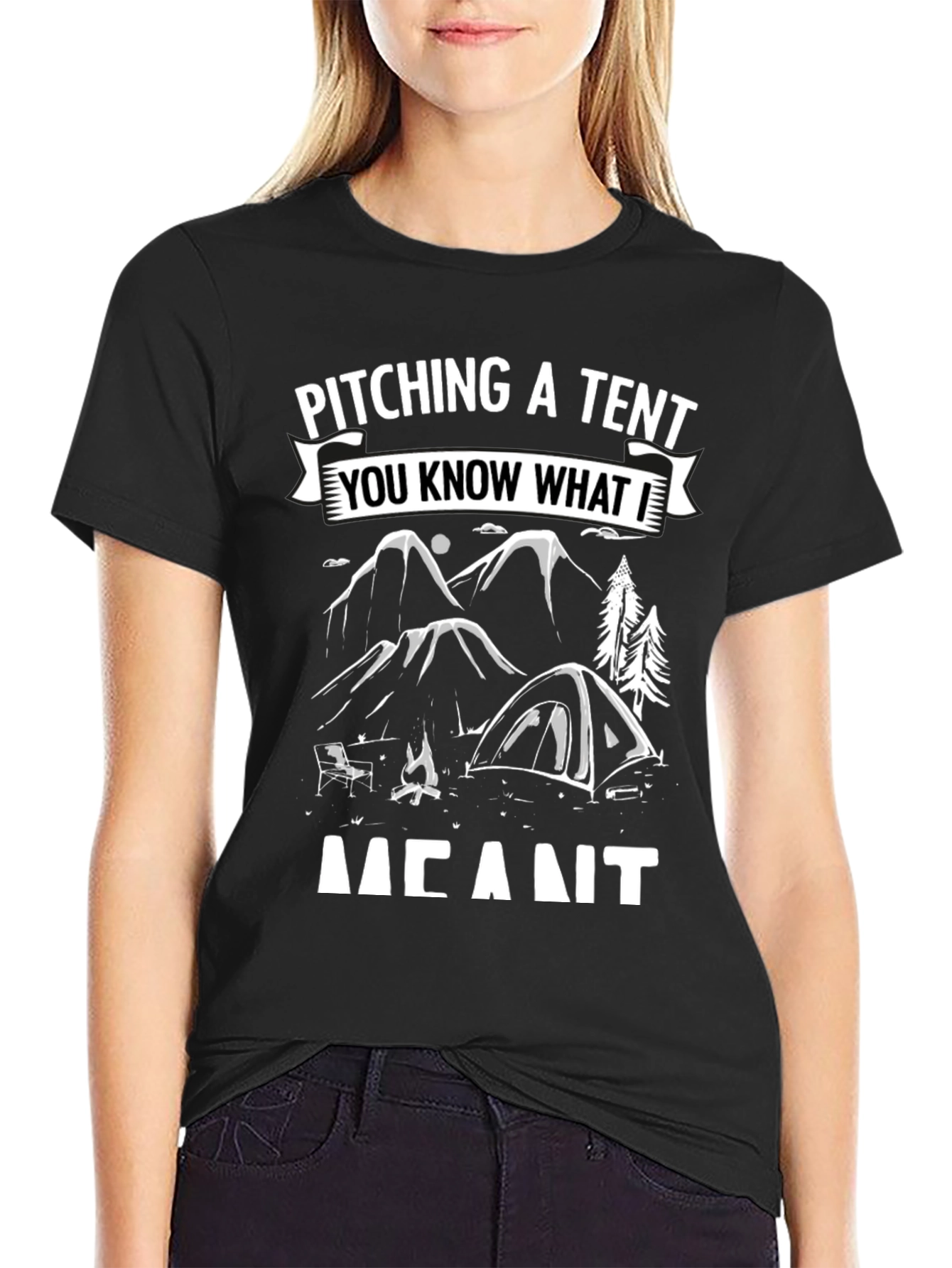 Pitching A Tent Funny Camping T-Shirt