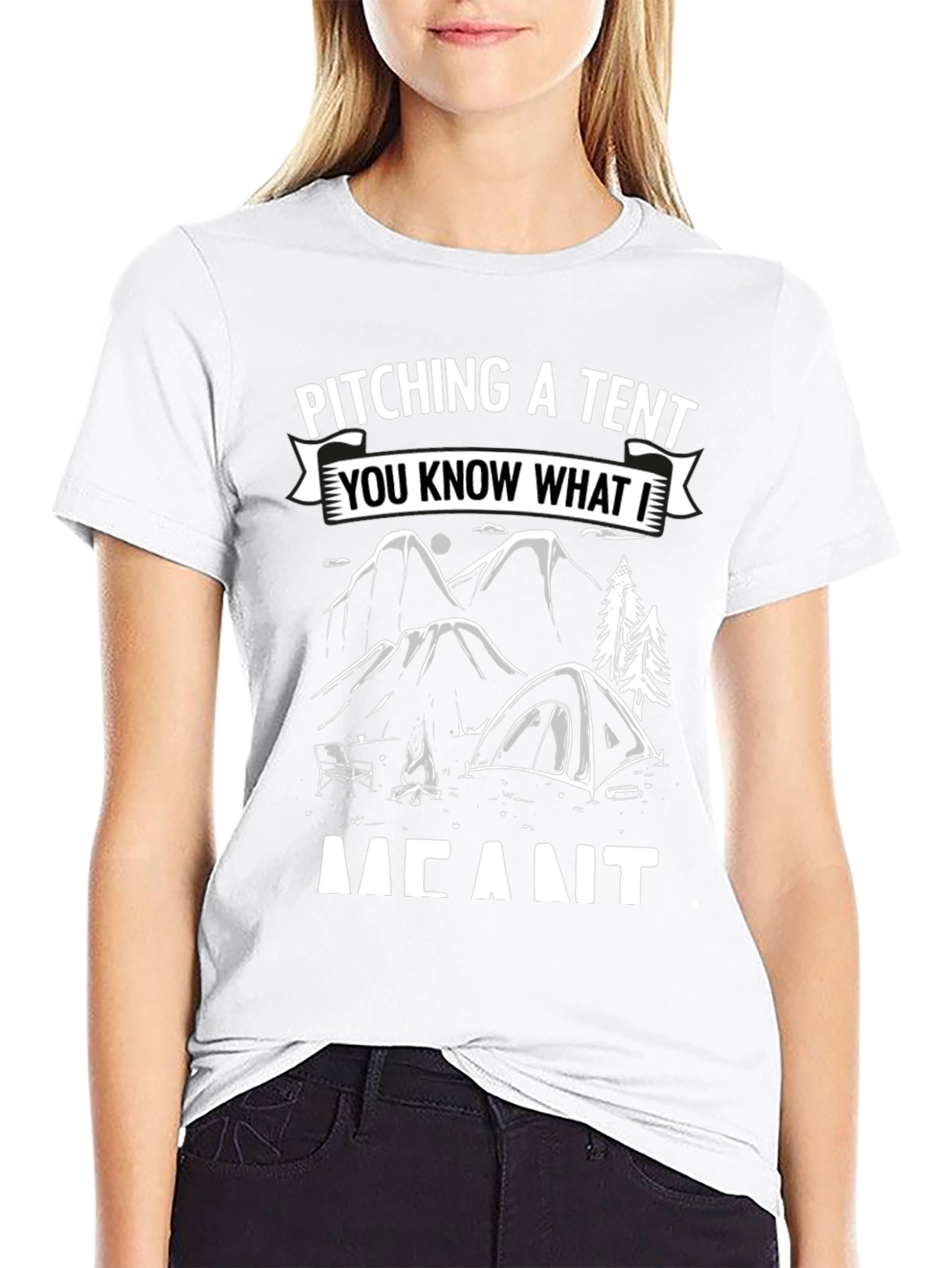 Pitching A Tent Funny Camping T-Shirt