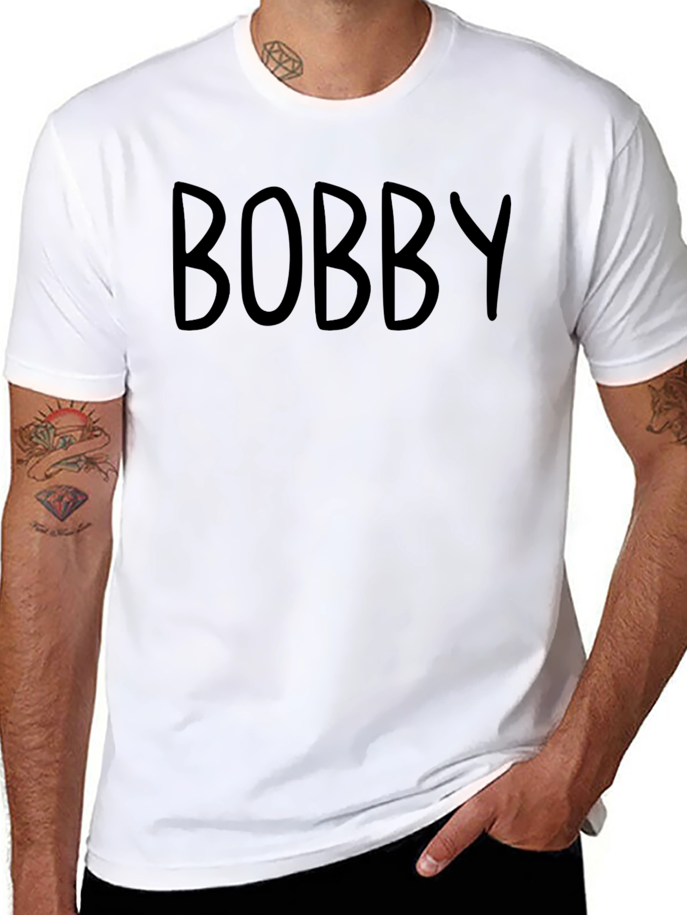 Bobby Personalized Black T-Shirt