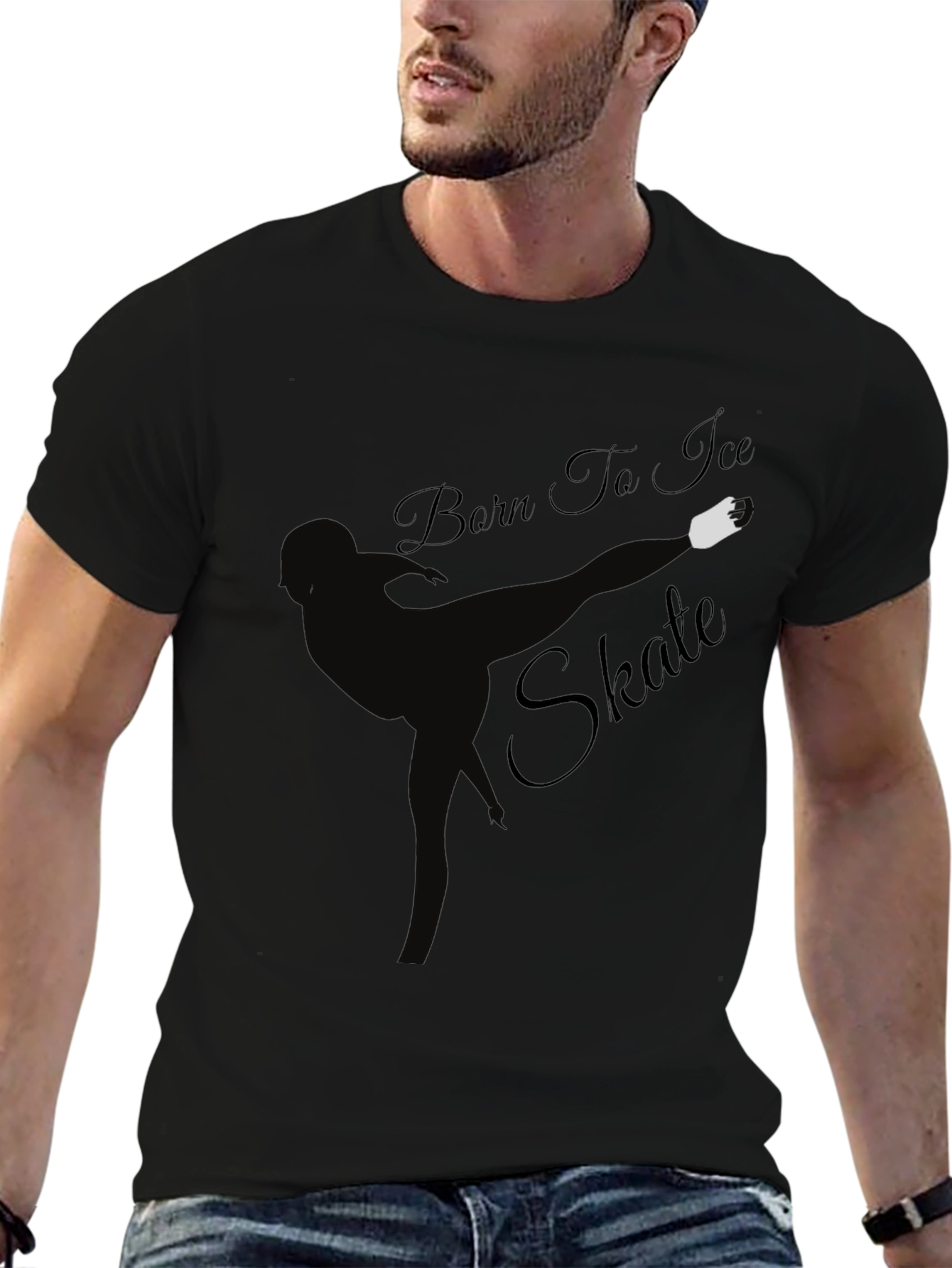 Born to Ice Skate Black T-Shirt