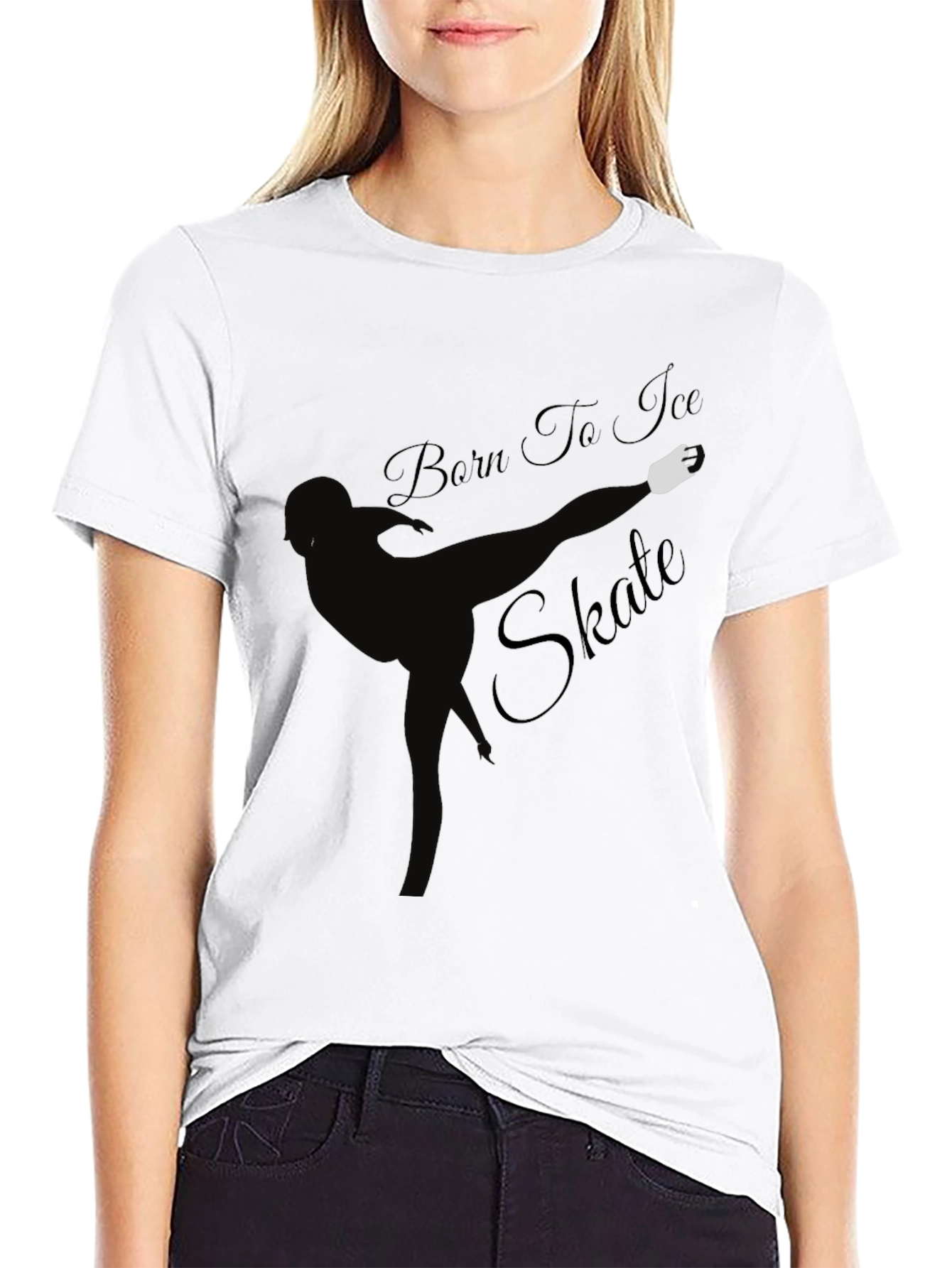 Born to Ice Skate Black T-Shirt