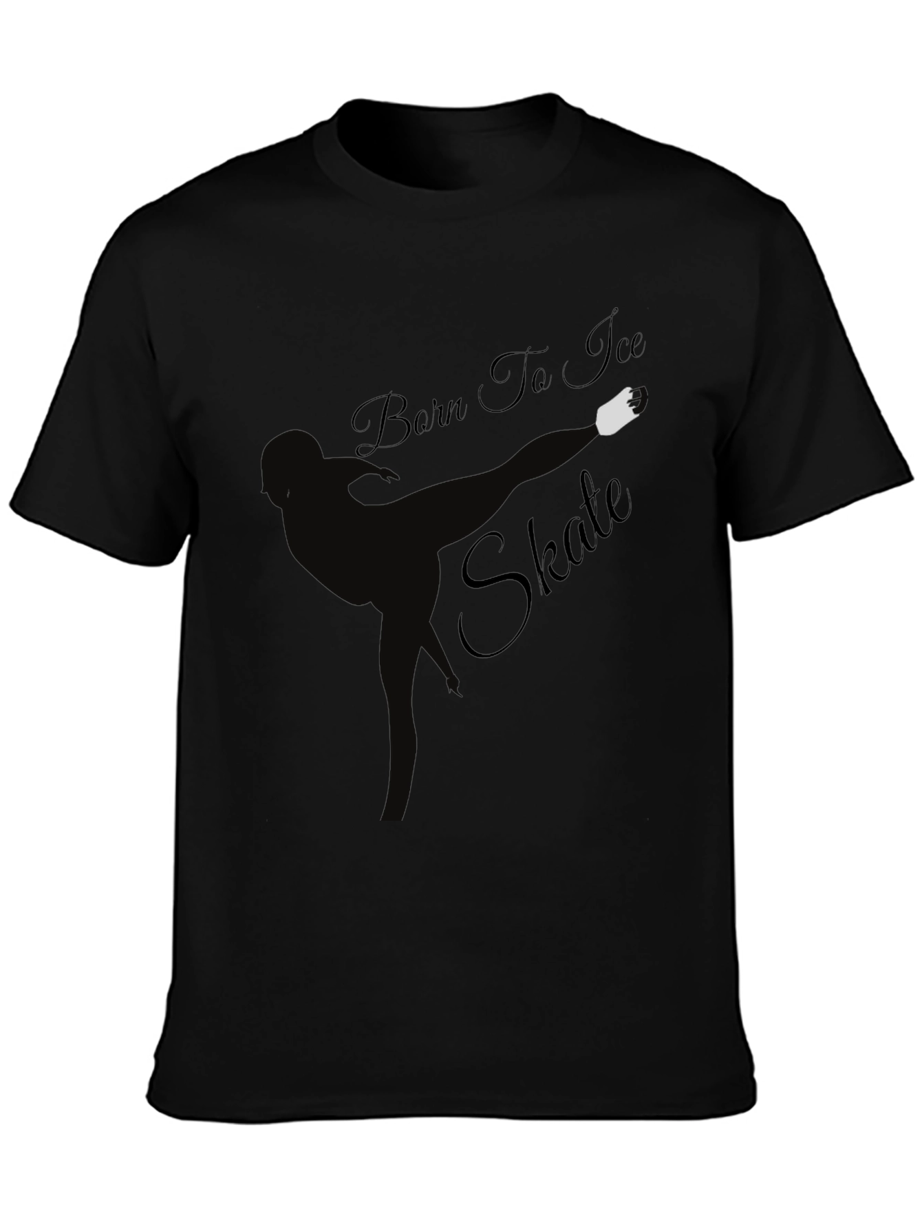 Born to Ice Skate Black T-Shirt