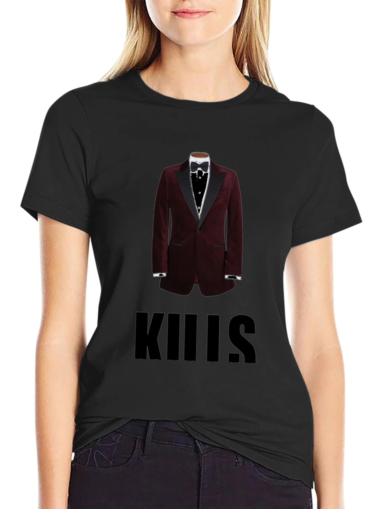 Mens Kills Tuxedo Graphic T-Shirt - Black