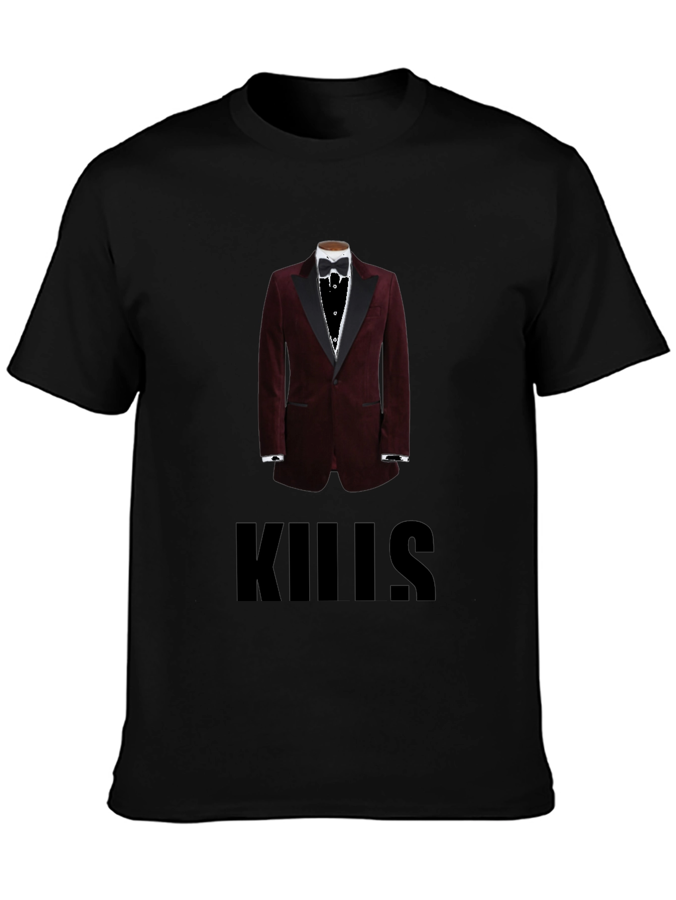 Mens Kills Tuxedo Graphic T-Shirt - Black