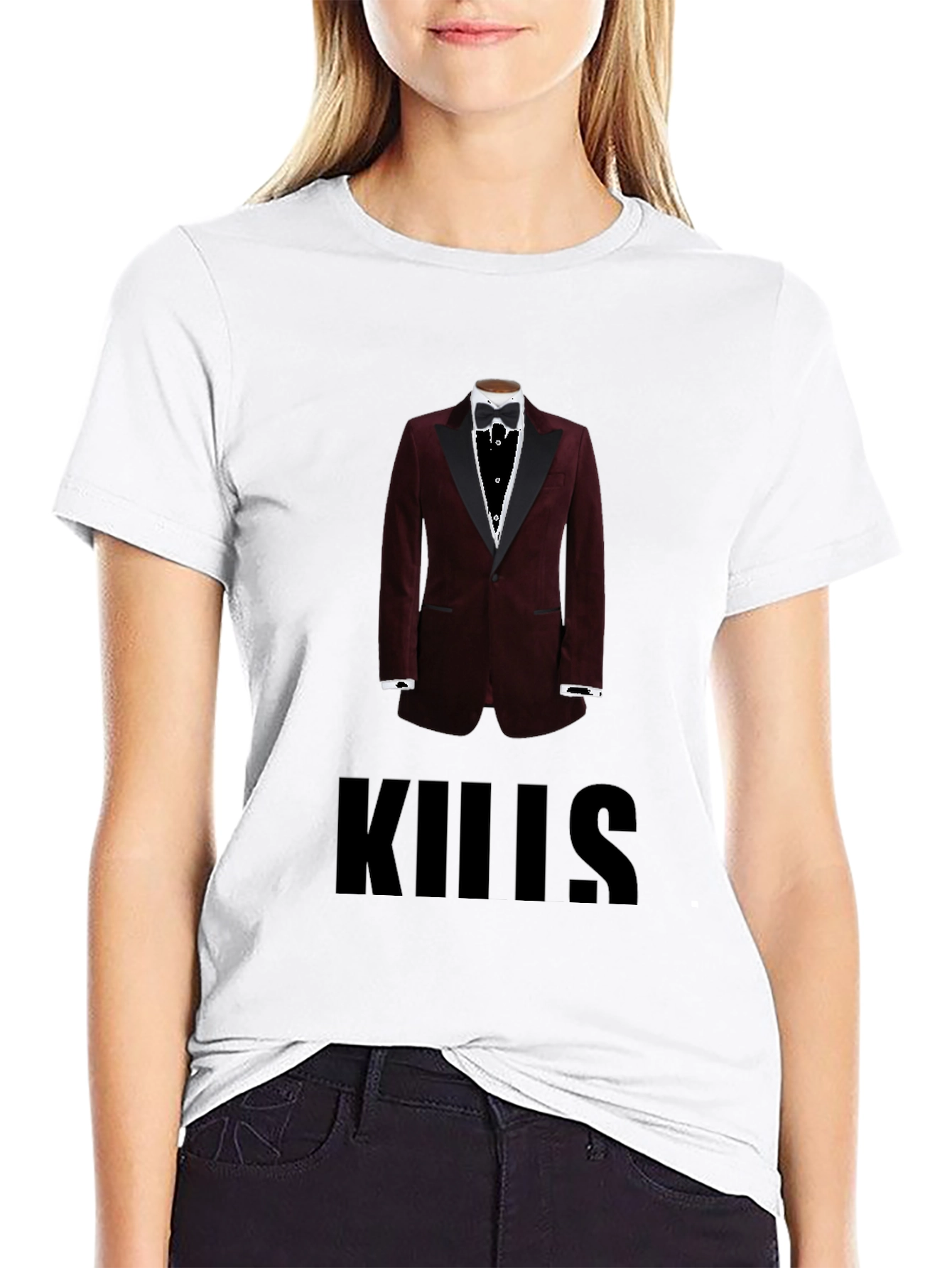 Mens Kills Tuxedo Graphic T-Shirt - Black