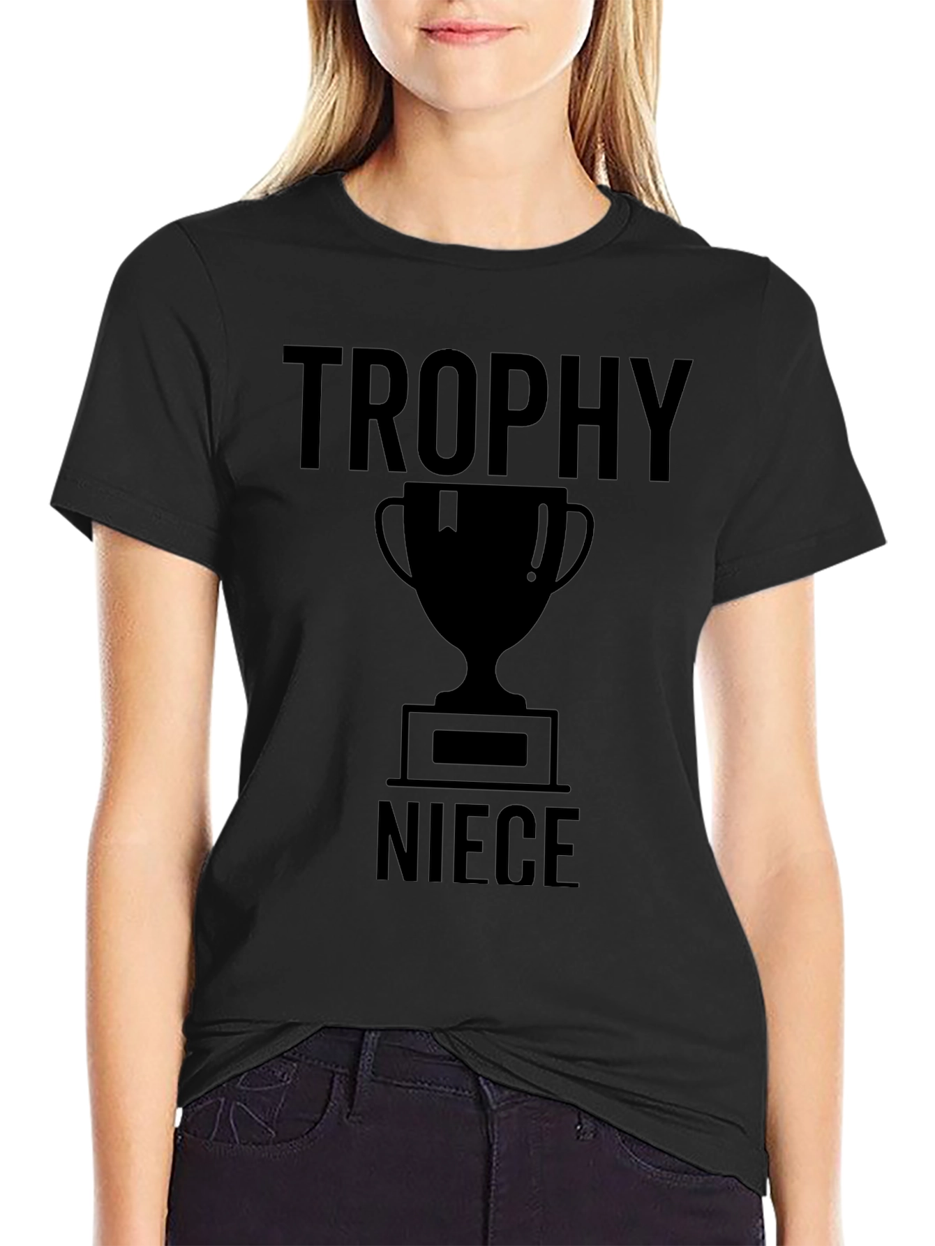 Trophy Niece Black Graphic T-Shirt